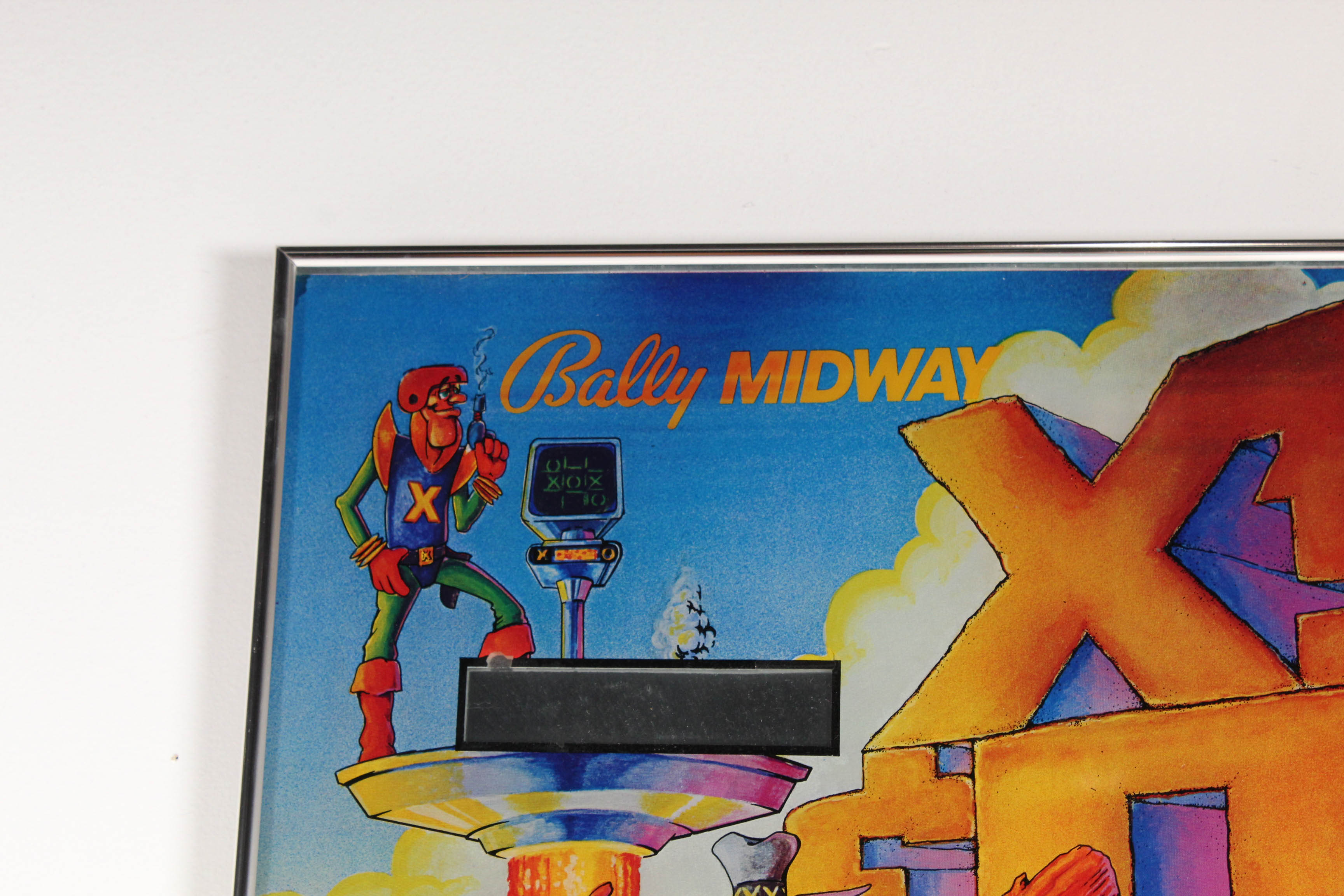 Vintage "X's & O's Tic Tac Toe" Pinball Machine Scoreboard Cover