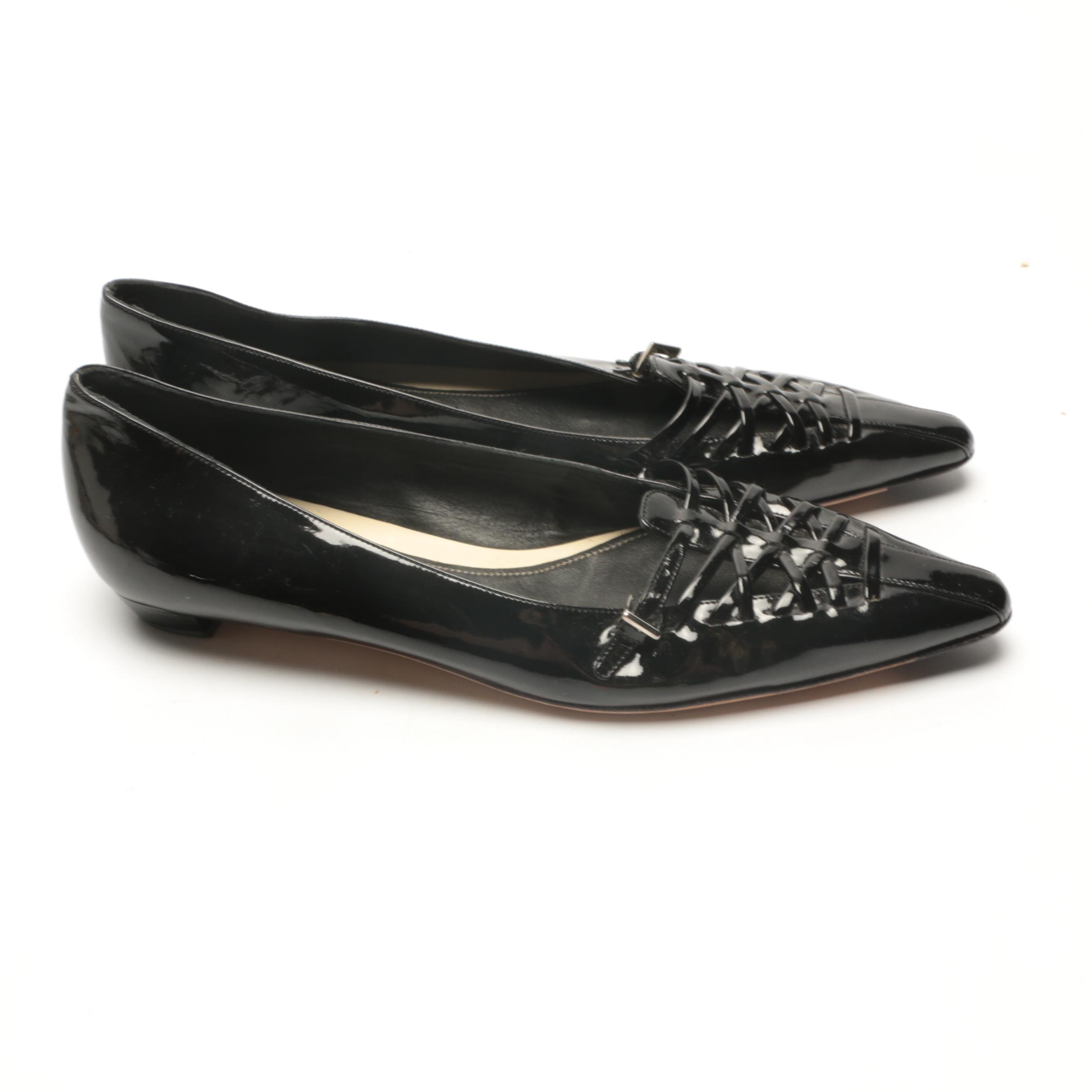 Prada Black Patent Leather Flats