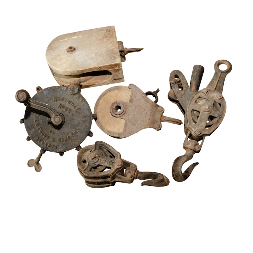 Collection of Antique Pulleys