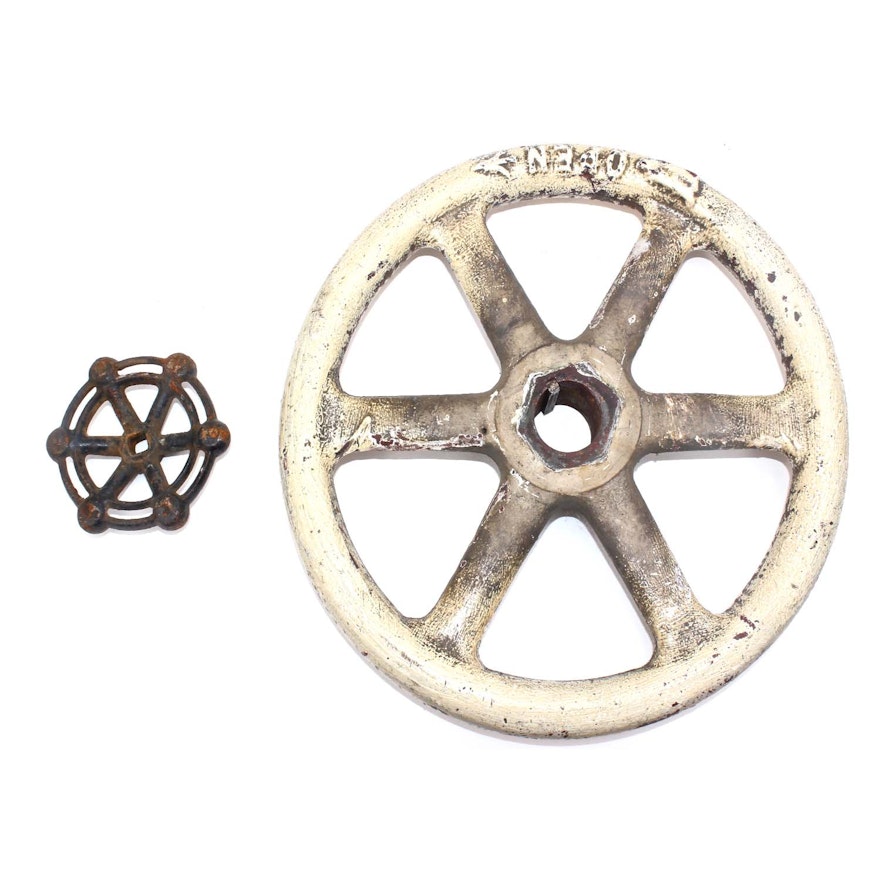 Vintage Cast Iron Valve Wheel Handles