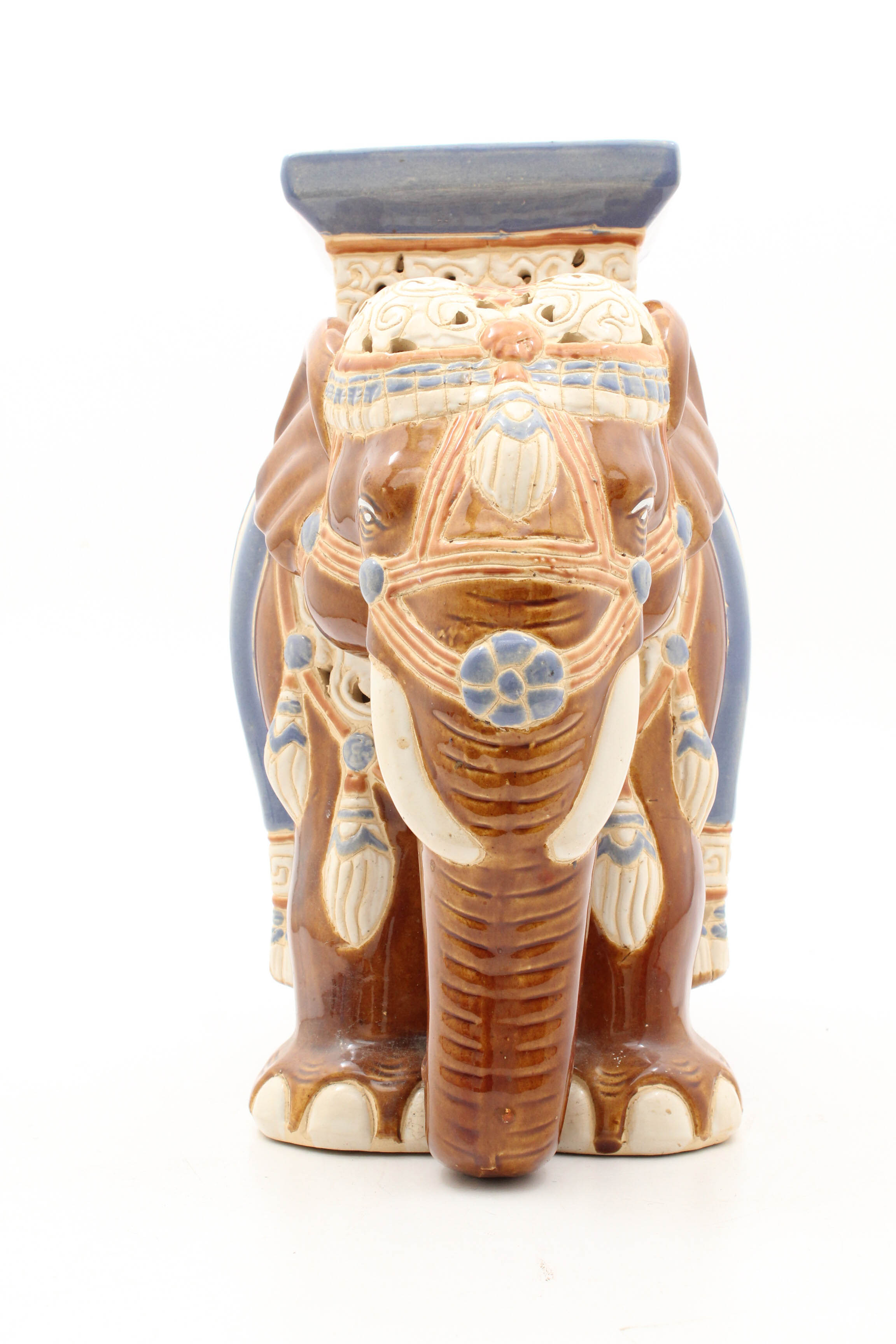 Ceramic Elephant Decorative Garden Stool