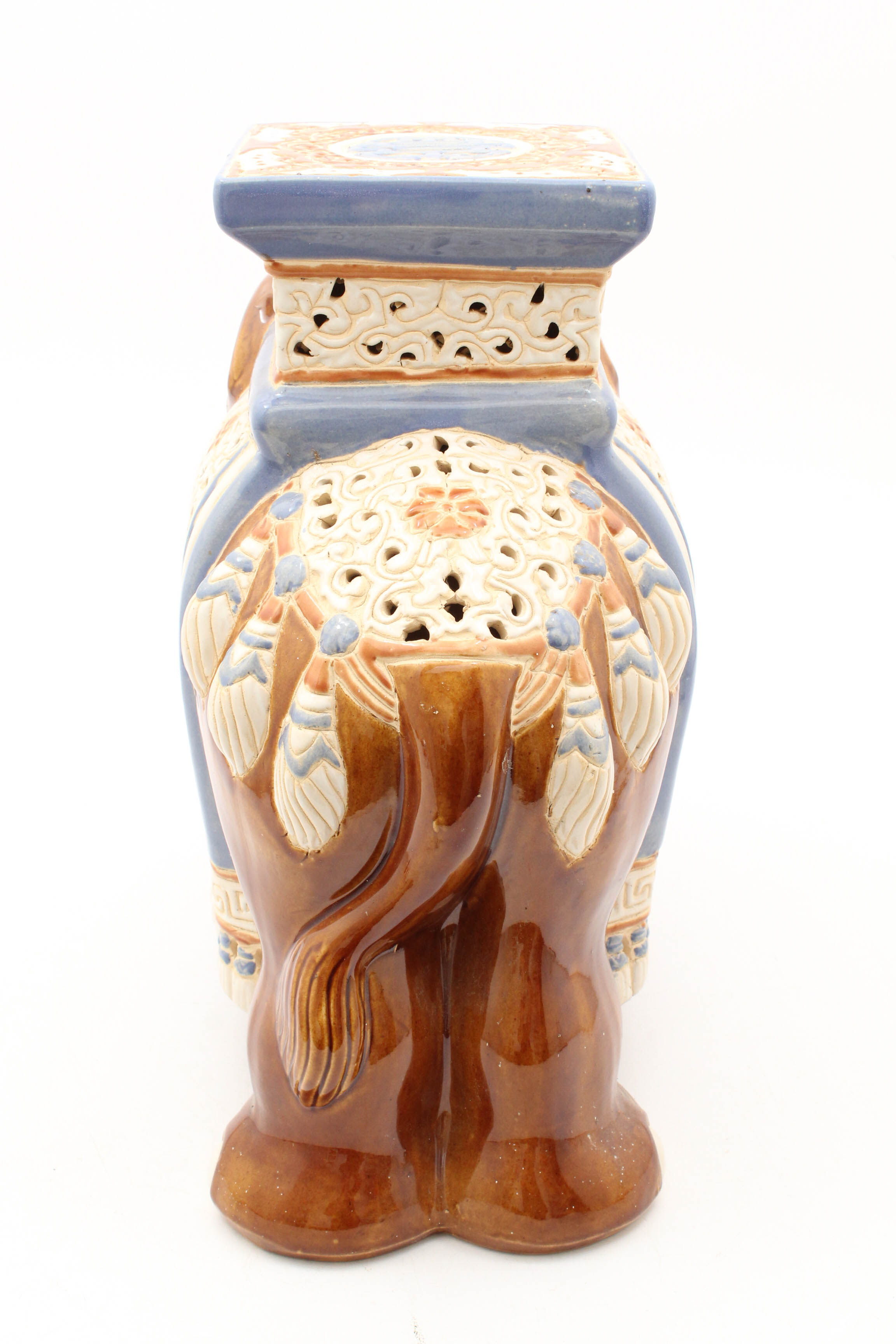 Ceramic Elephant Decorative Garden Stool