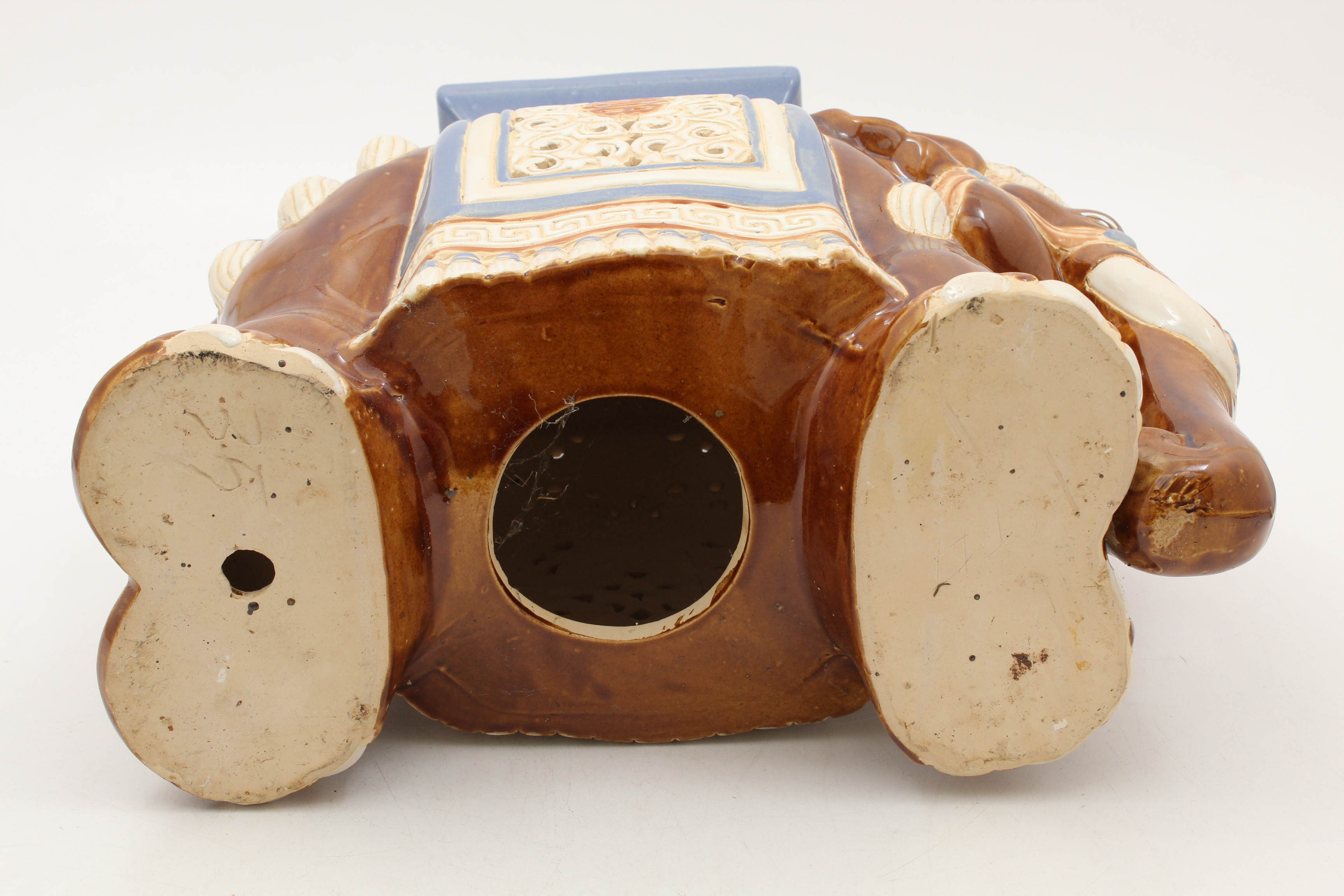 Ceramic Elephant Decorative Garden Stool