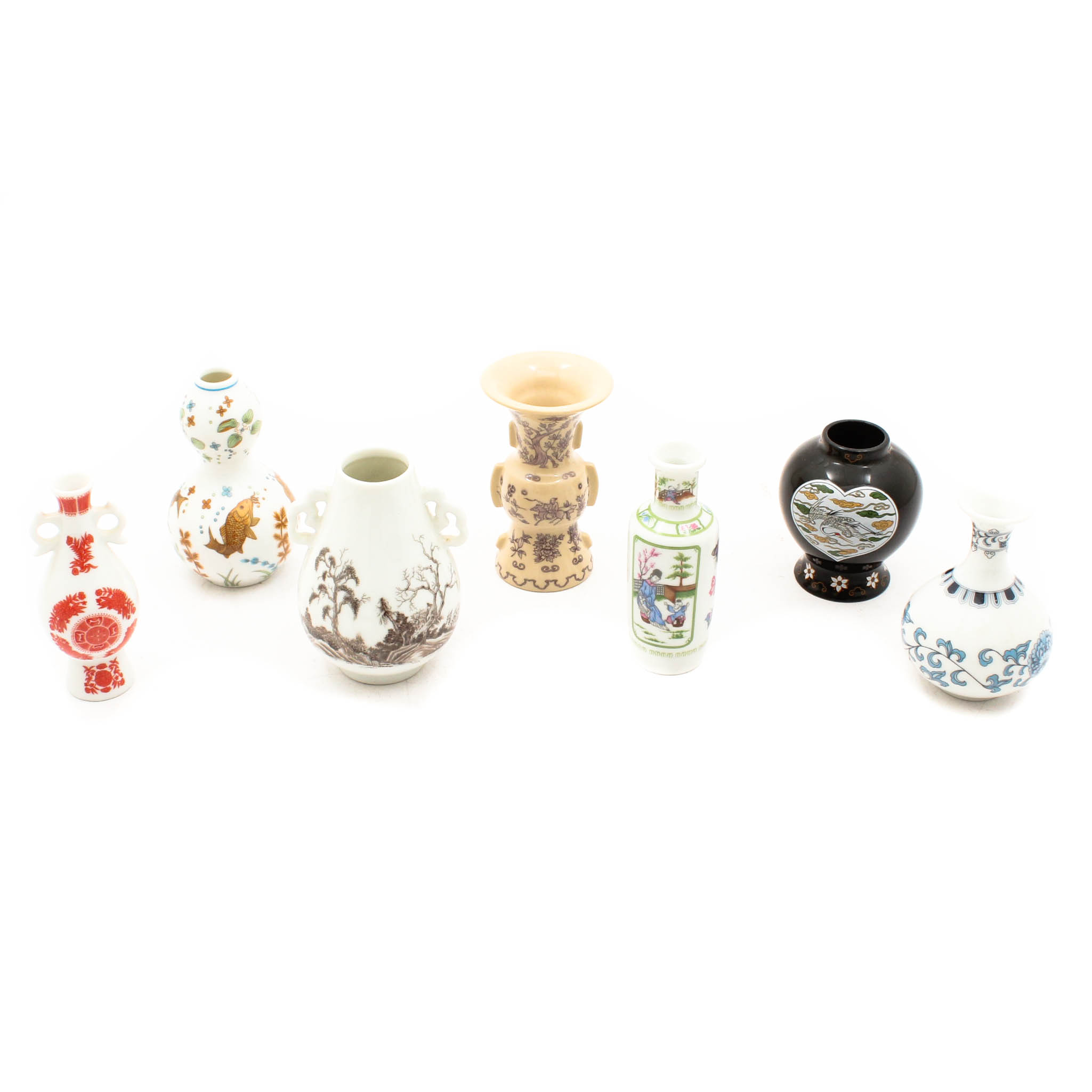Franklin Porcelain "Treasures of Imperial Dynasties" Miniature Vases