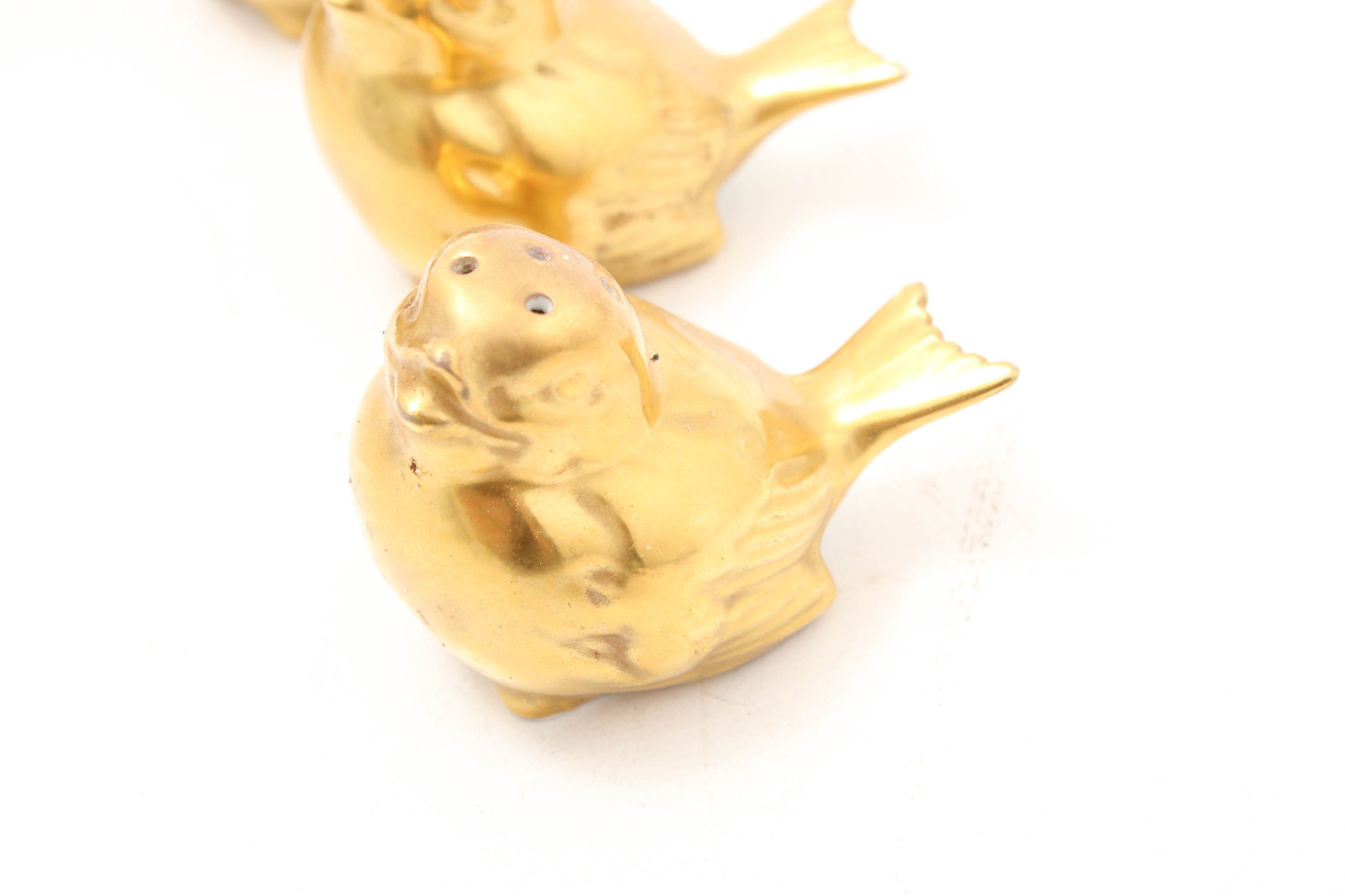 Hammersley Bird Salt and Pepper and Flower Place Card Holders