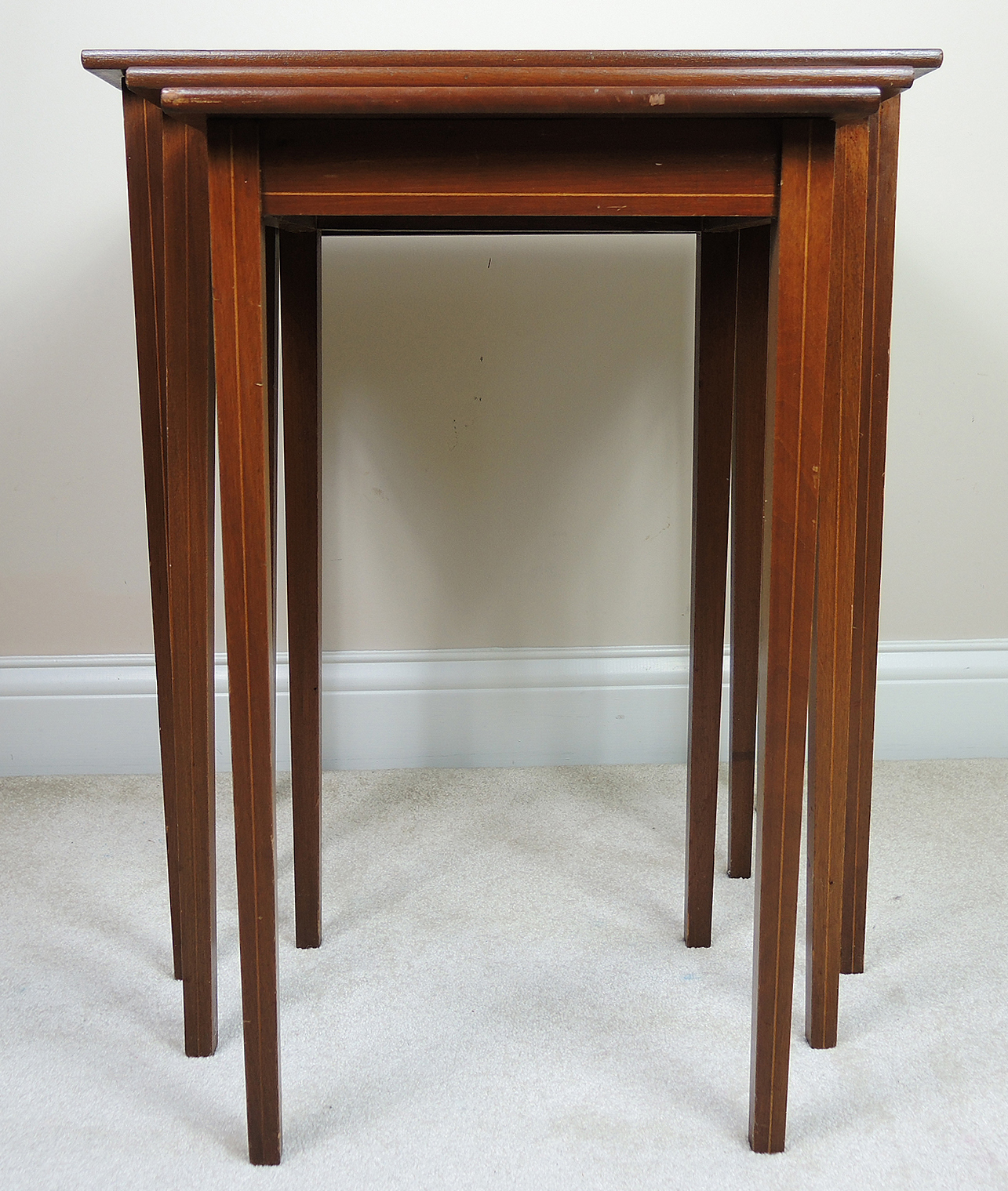Wood Inlay Nesting Tables