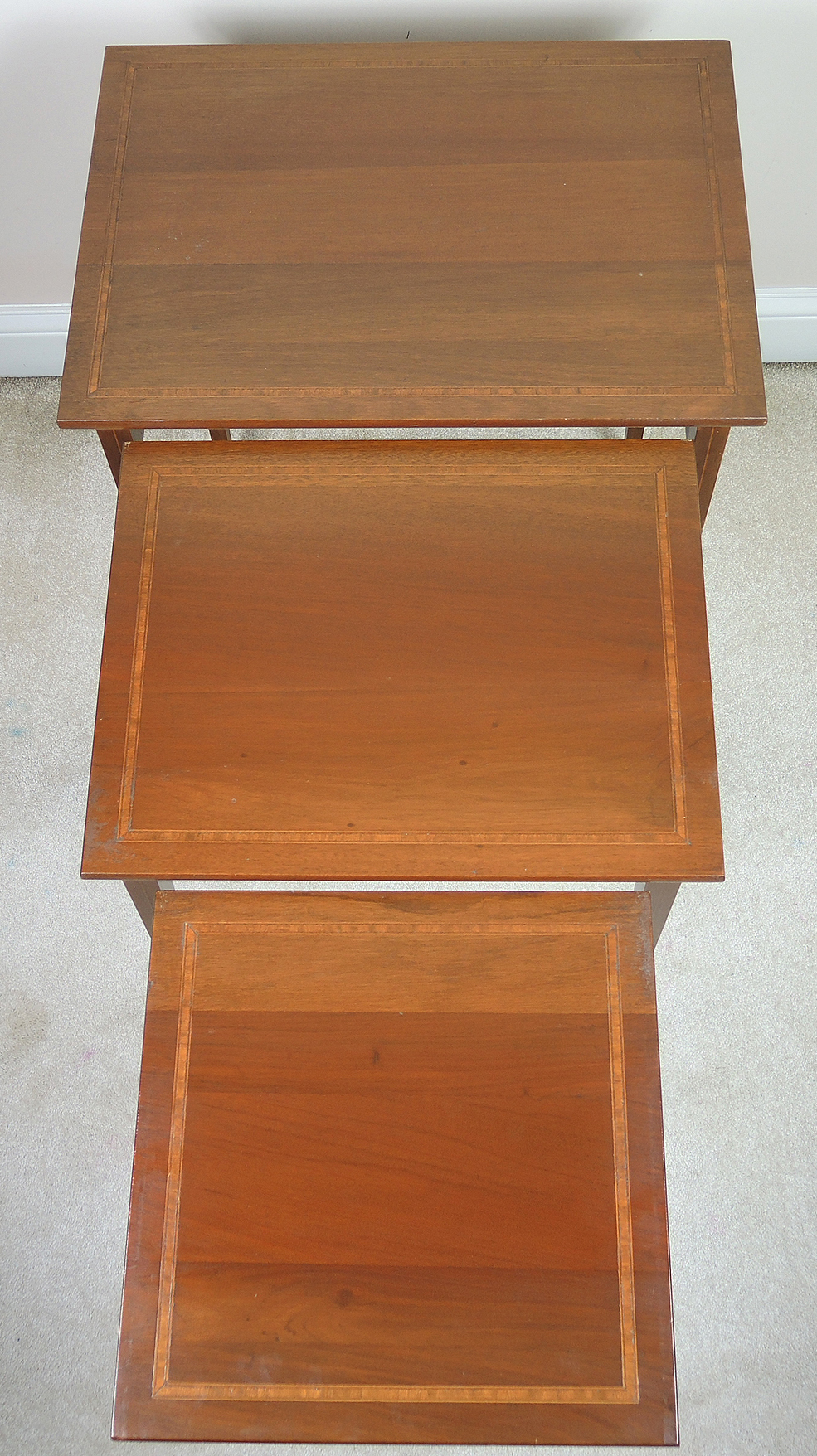 Wood Inlay Nesting Tables