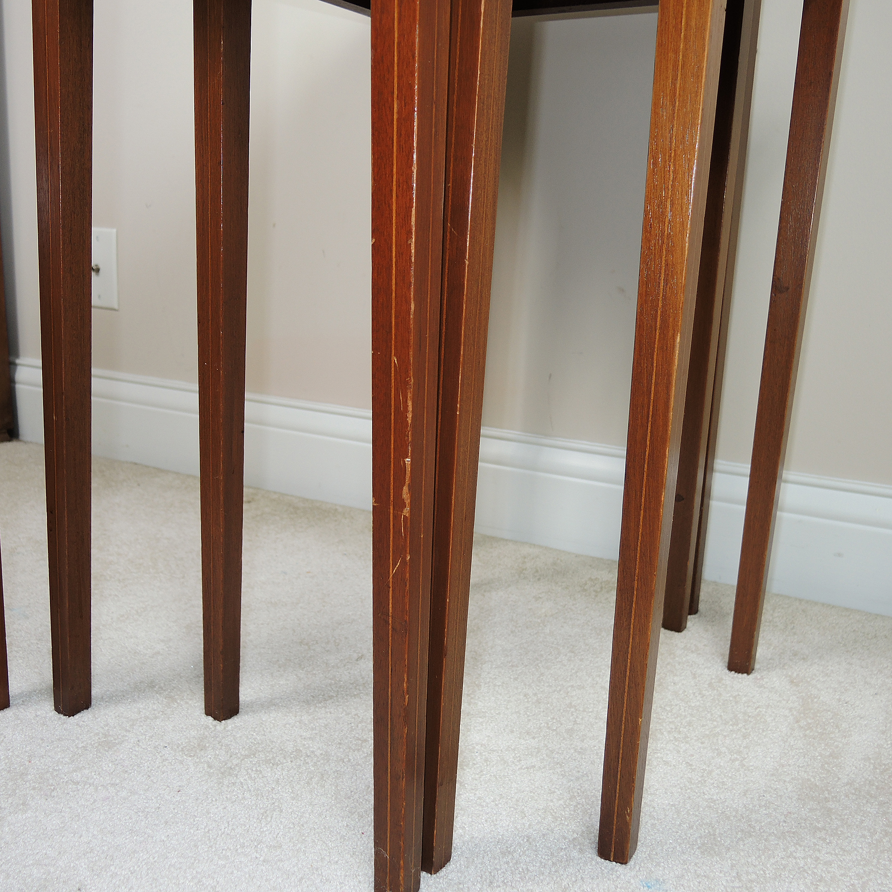 Wood Inlay Nesting Tables