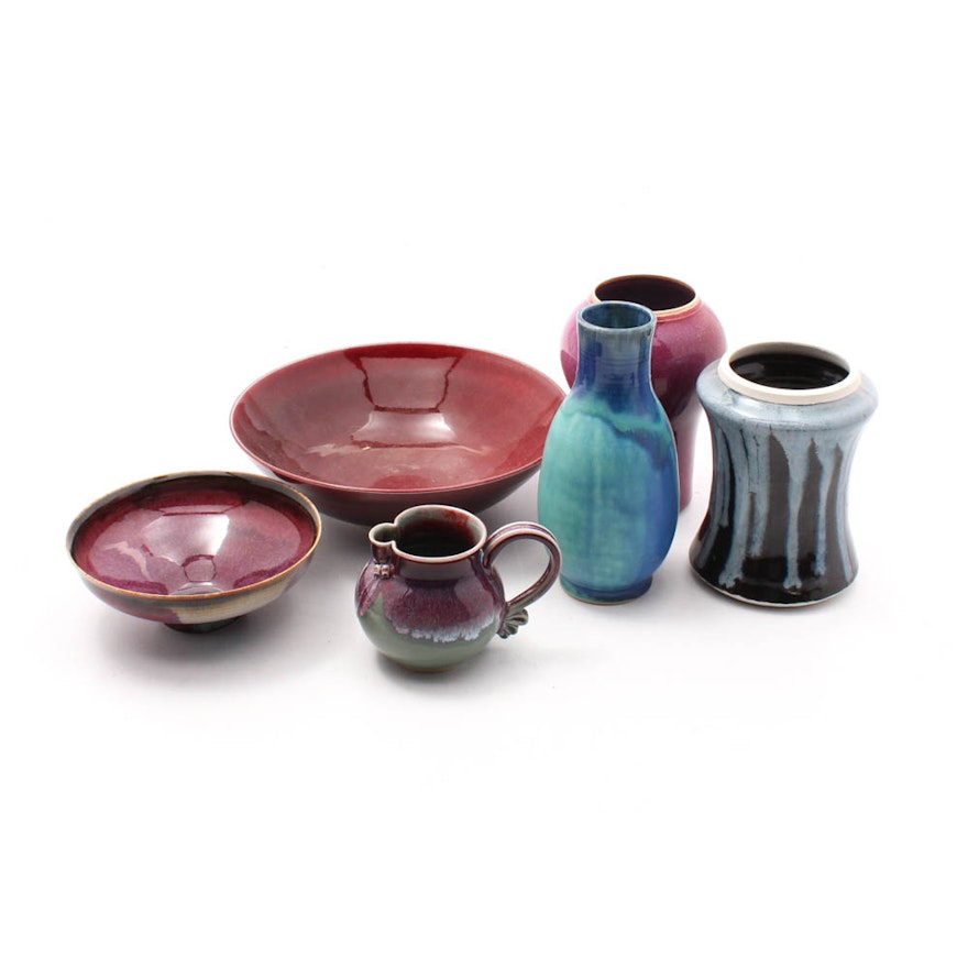 Hand-Thrown Porcelain and Stoneware Vases and Functional Ware