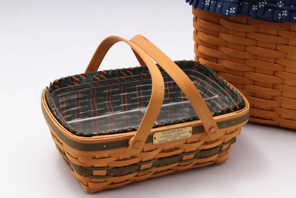 Longaberger Baskets Including 1996 "Holiday Cheer"