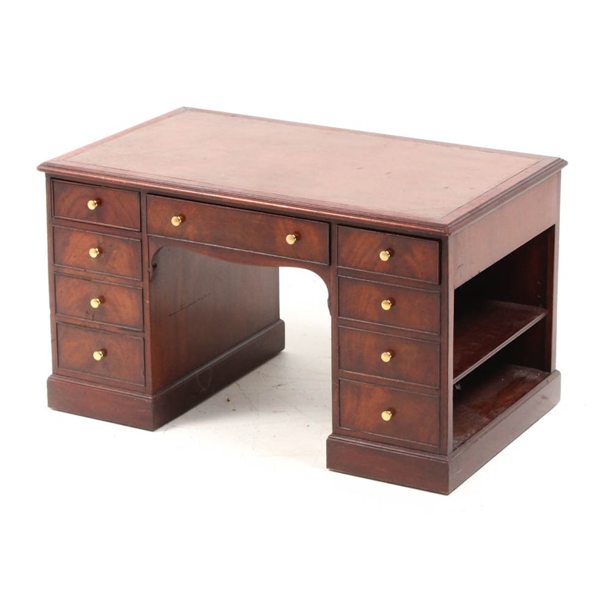 Children's Vintage Leather Top Desk