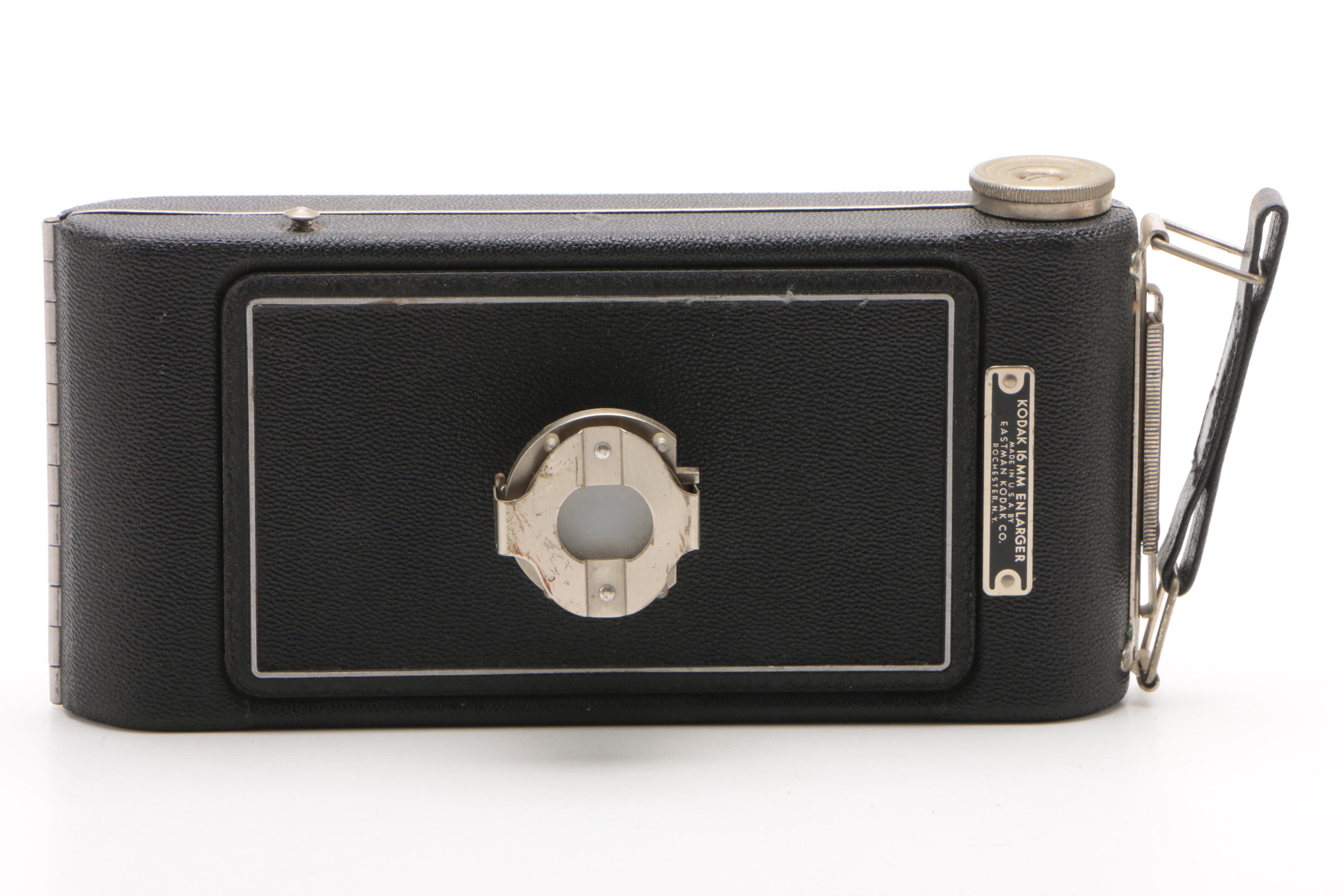 C. 1930s Kodak 16mm Enlarger Film Camera, Kodak Studio Scale and Diana-F Camera