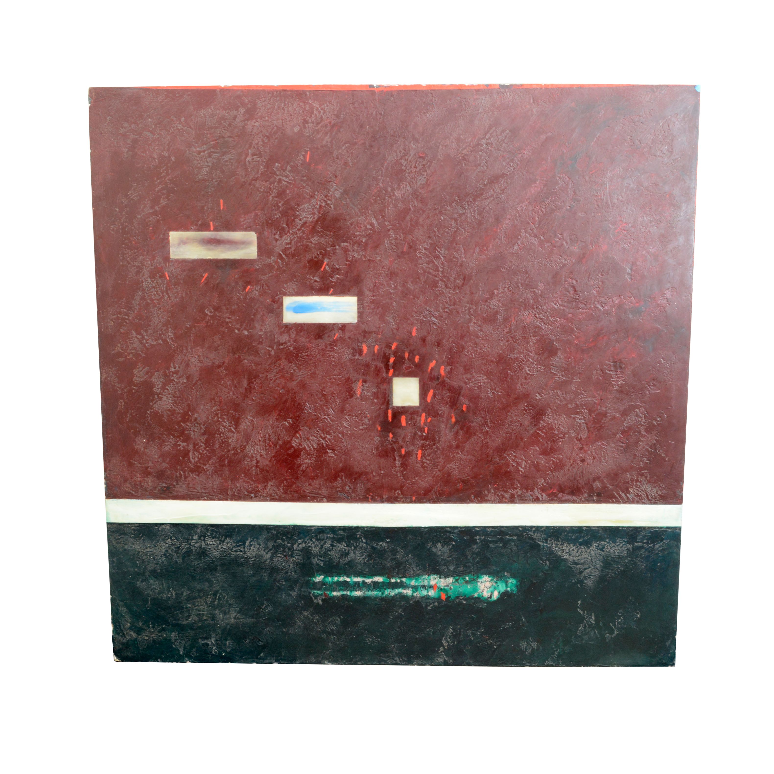 Encaustic Oil Painting "Worlds Apart" by Rachel Friedberg