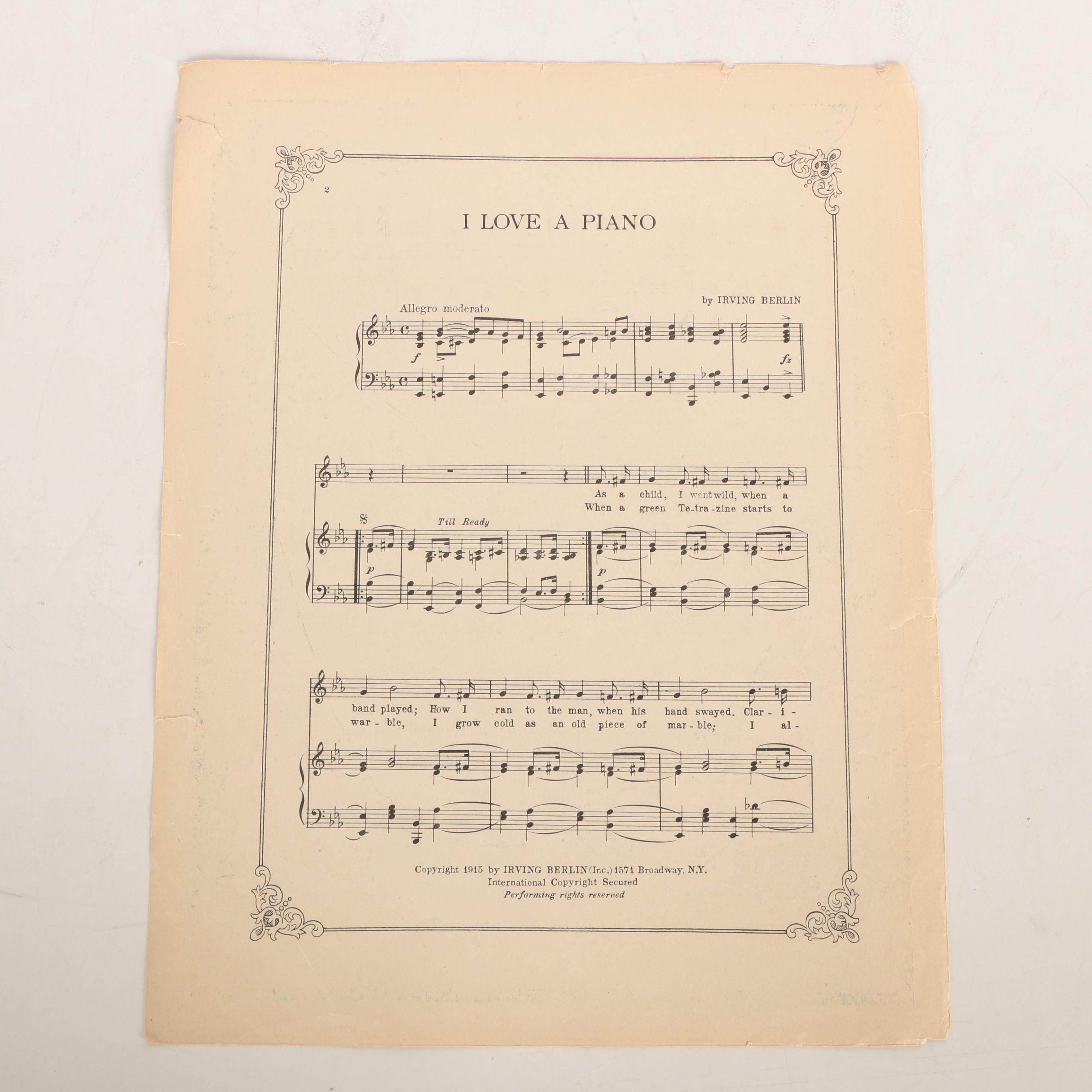 Irving Berlin Sheet Music