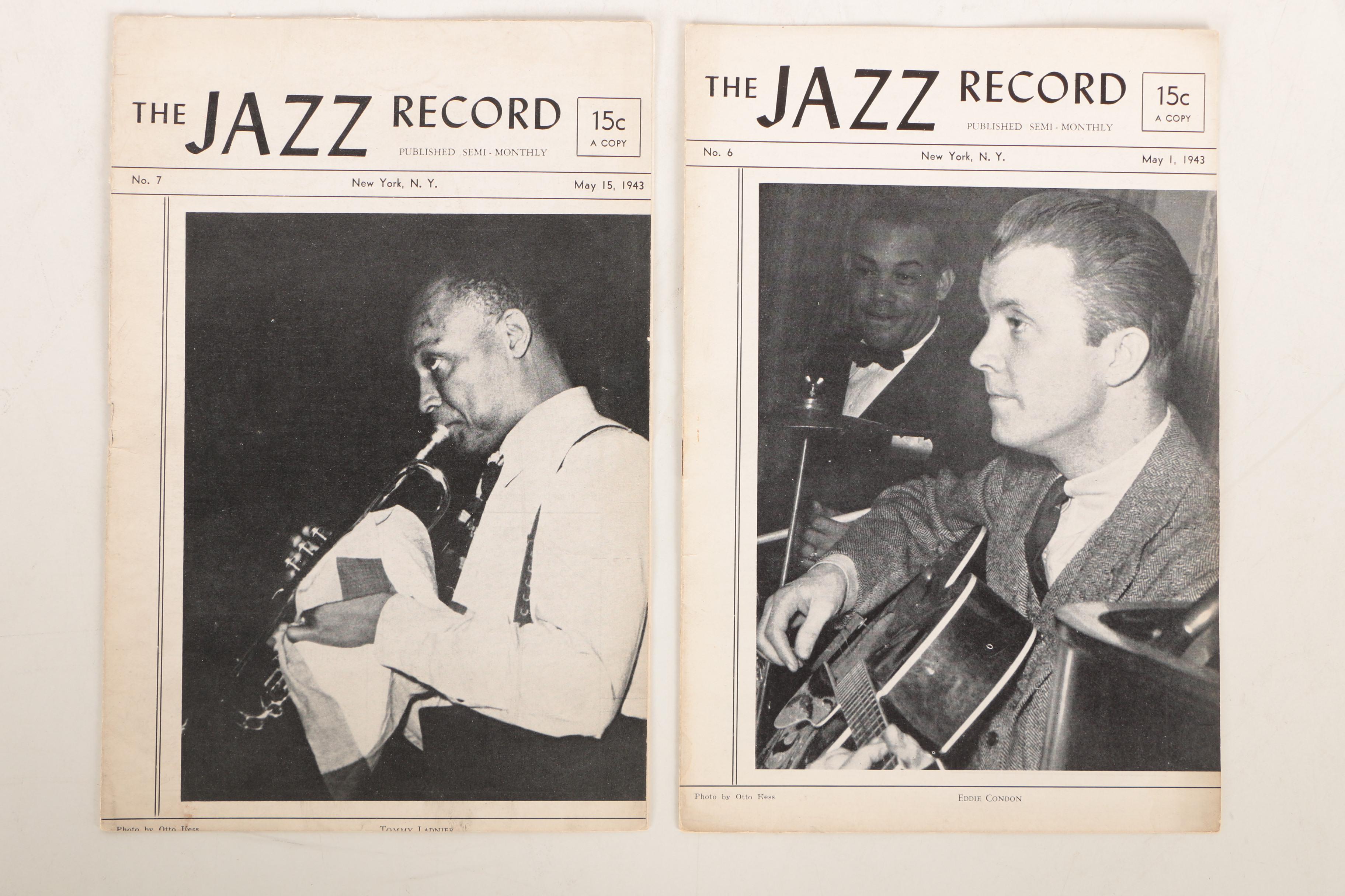 Ex-Libris Jack Bradley 1943 "Jazz Record" Magazines