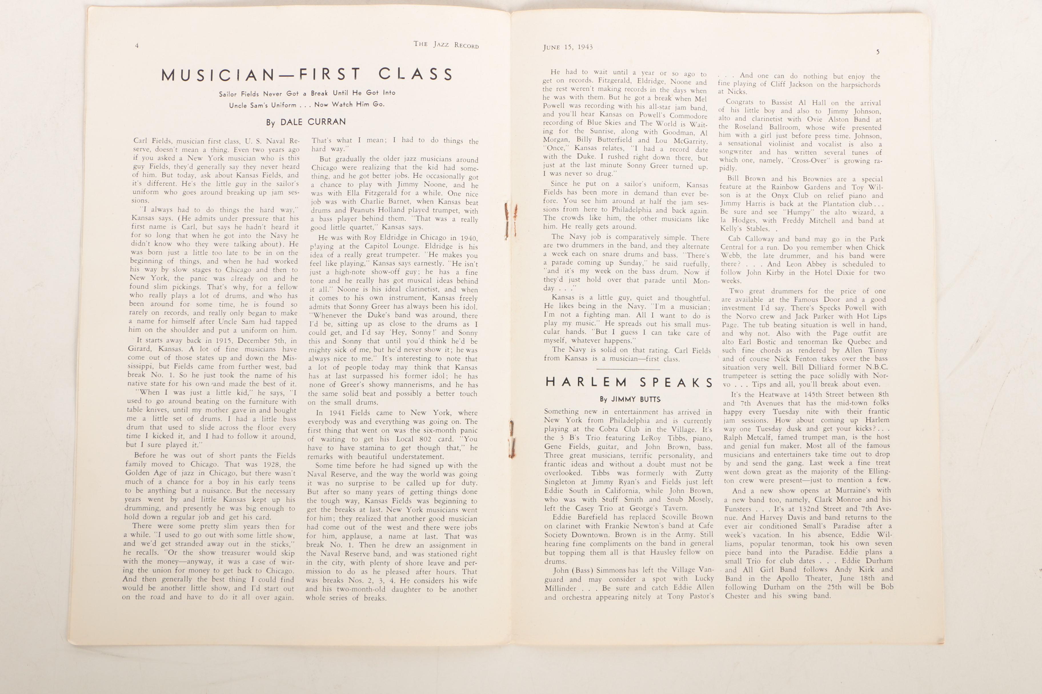 Ex-Libris Jack Bradley 1943 "Jazz Record" Magazines