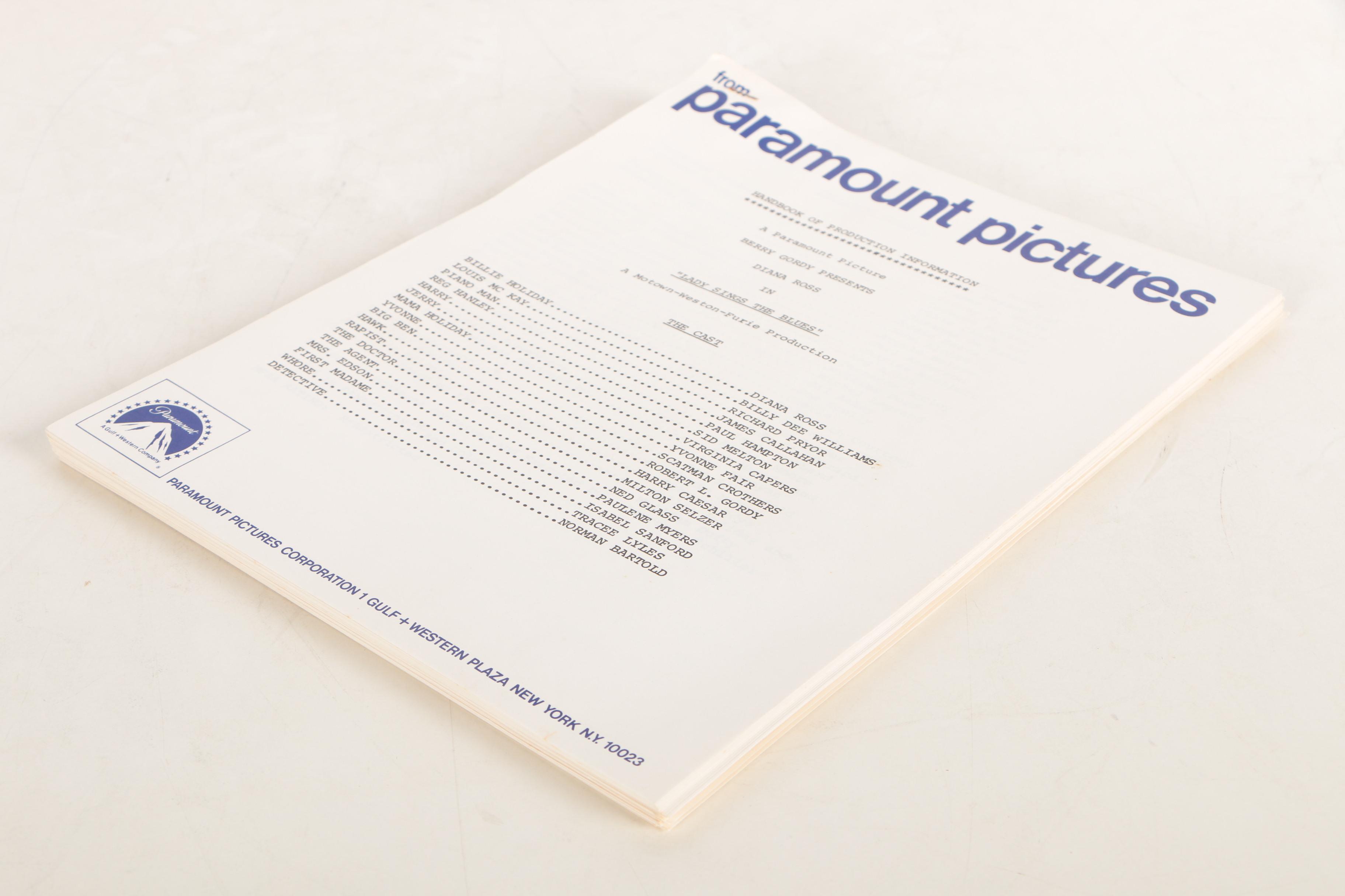 Diana Ross in "Lady Sings the Blues" Ephemera