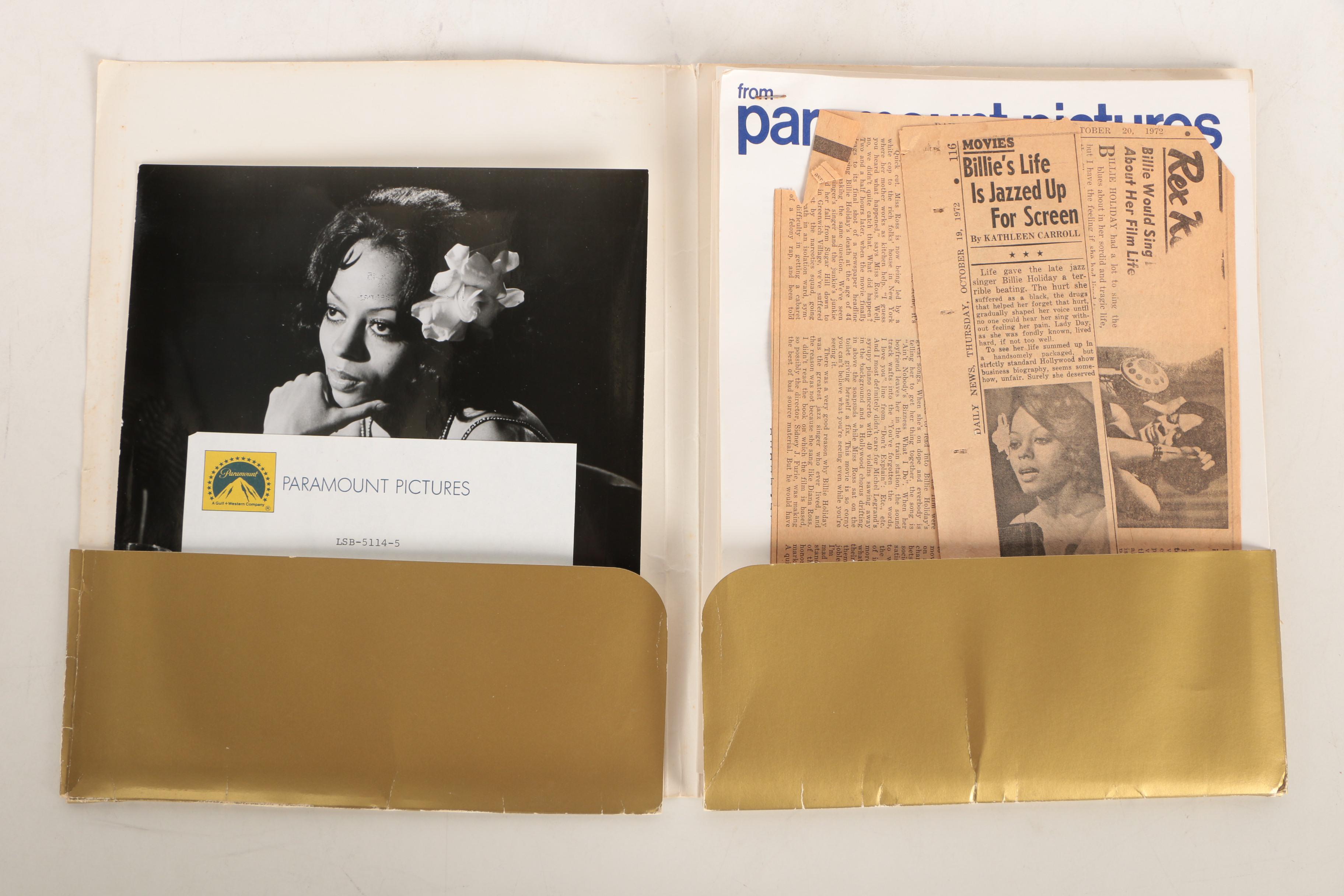 Diana Ross in "Lady Sings the Blues" Ephemera