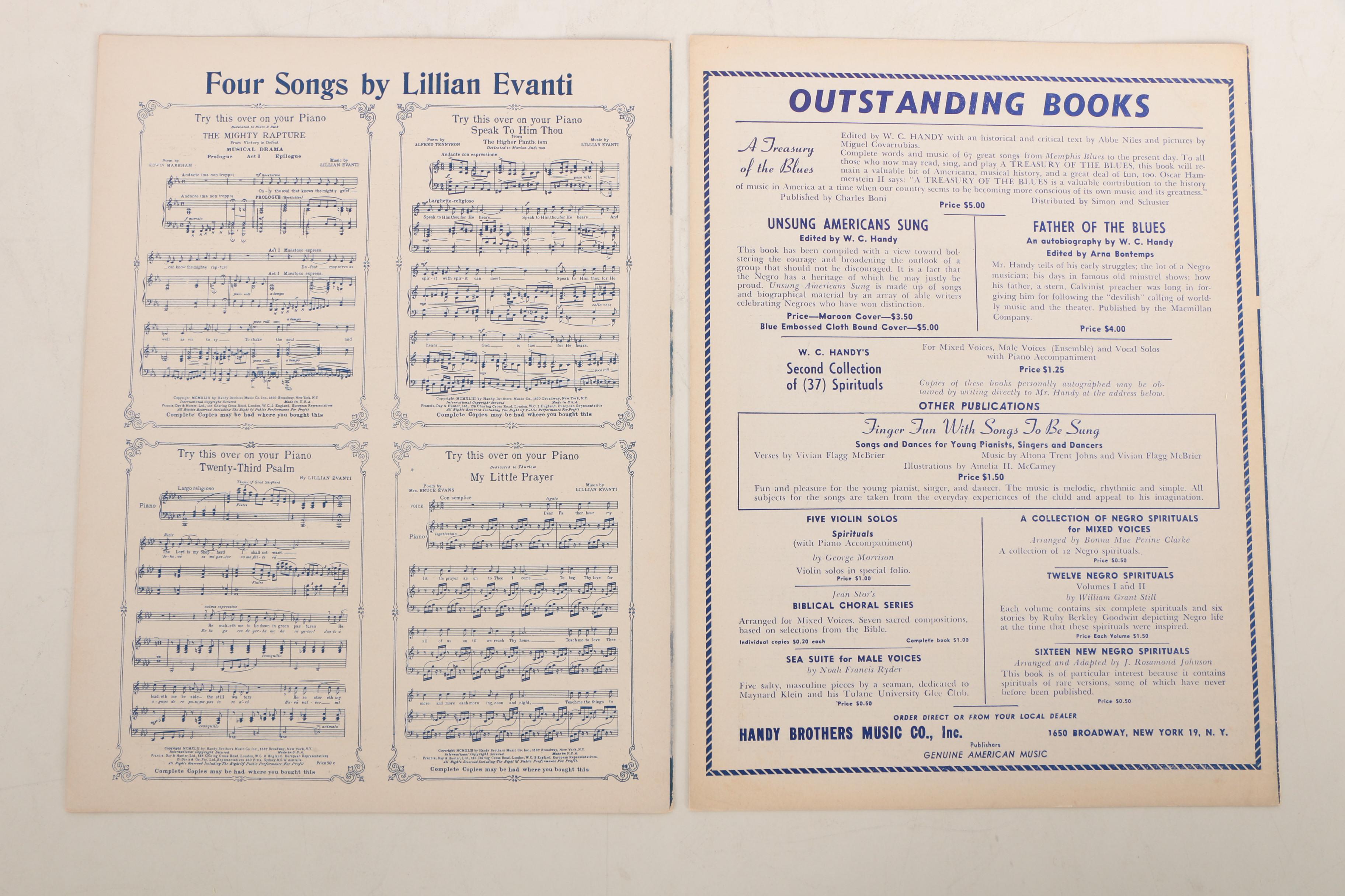 Country and Blues Sheet Music featuring W. C. Handy