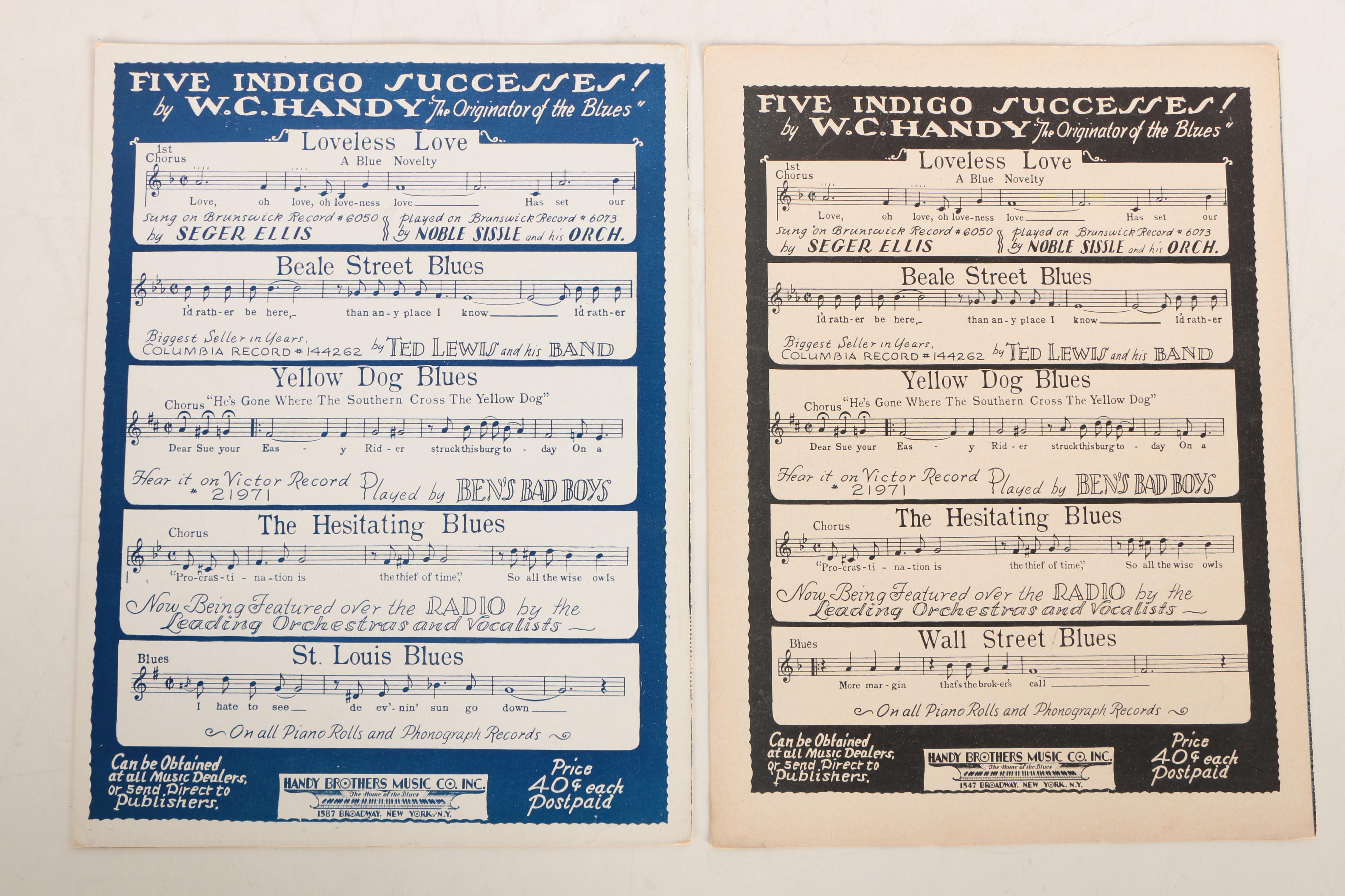 Country and Blues Sheet Music featuring W. C. Handy