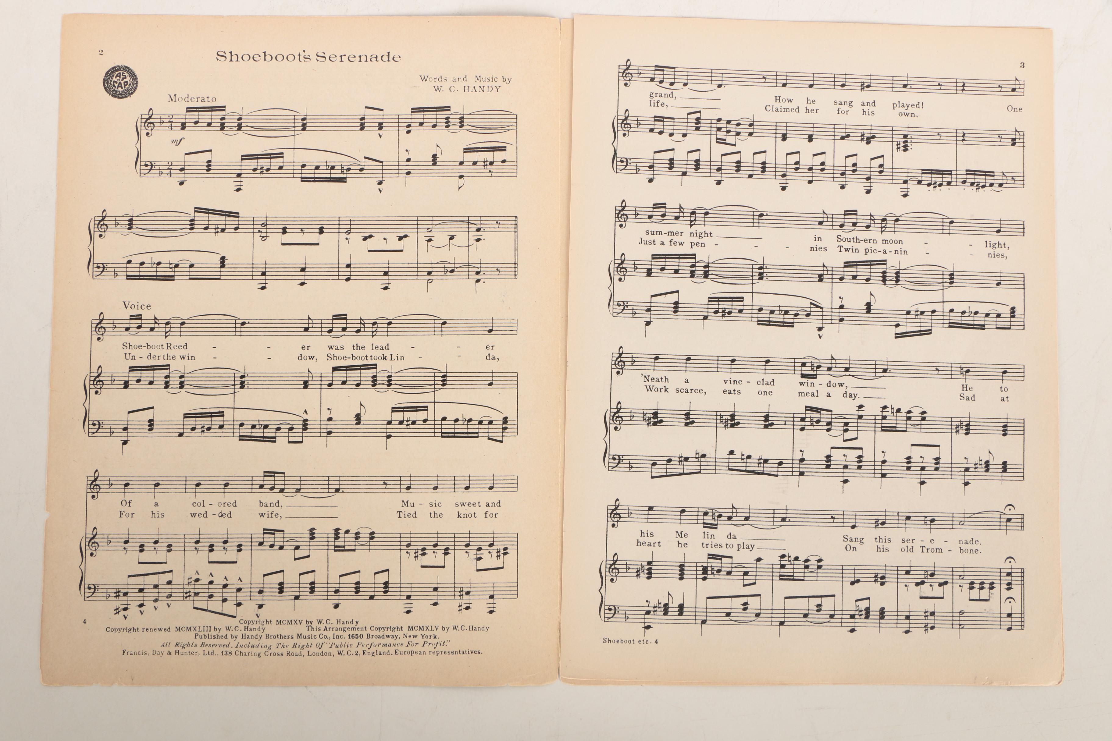 Country and Blues Sheet Music featuring W. C. Handy