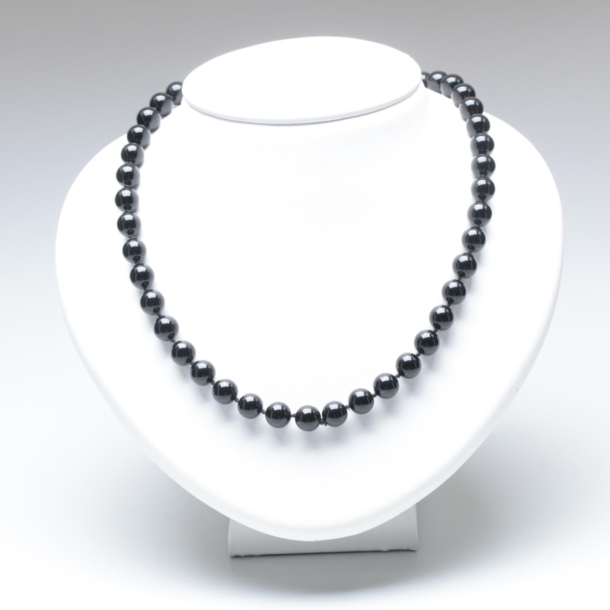 Black Onyx Beaded Necklace