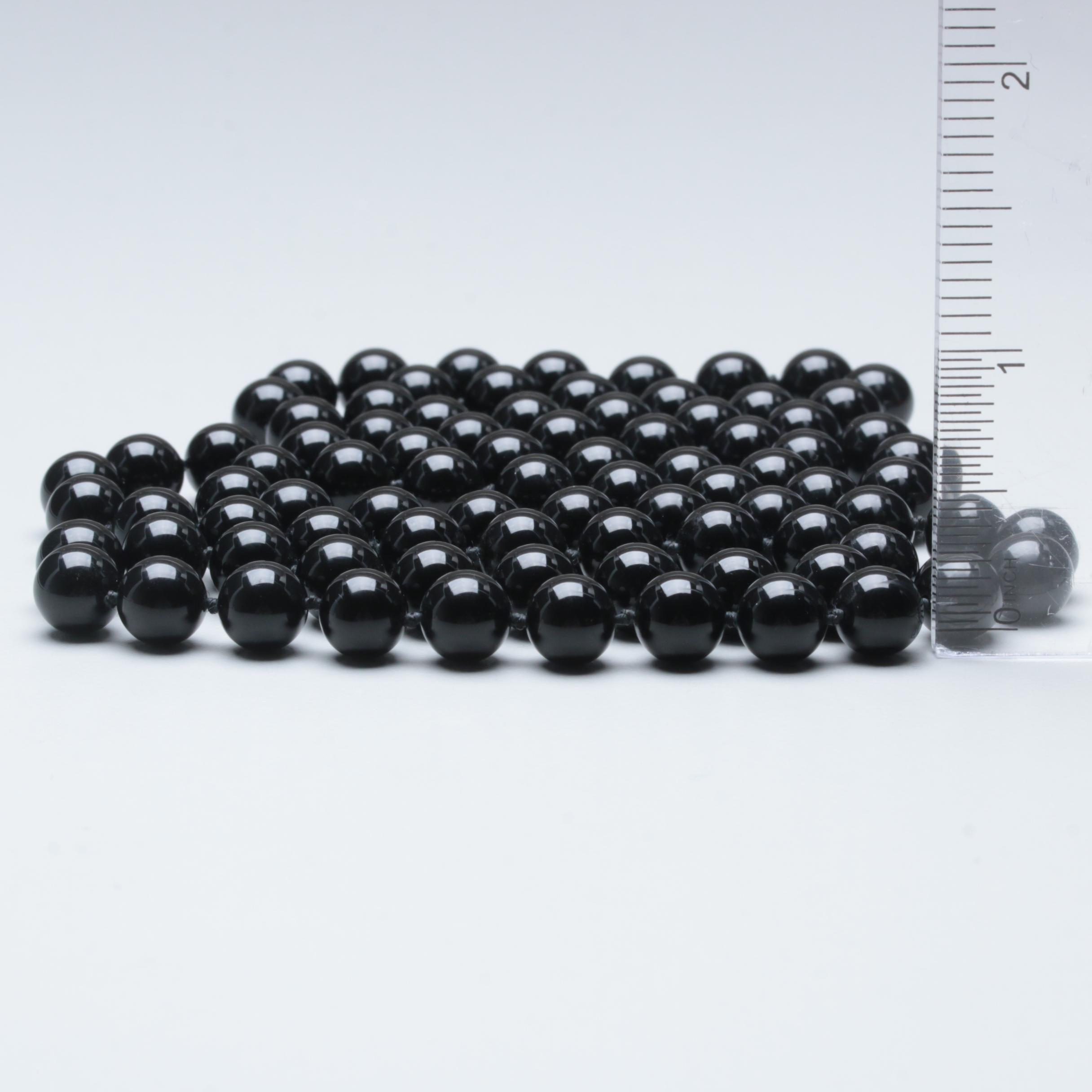 Black Onyx Beaded Necklace