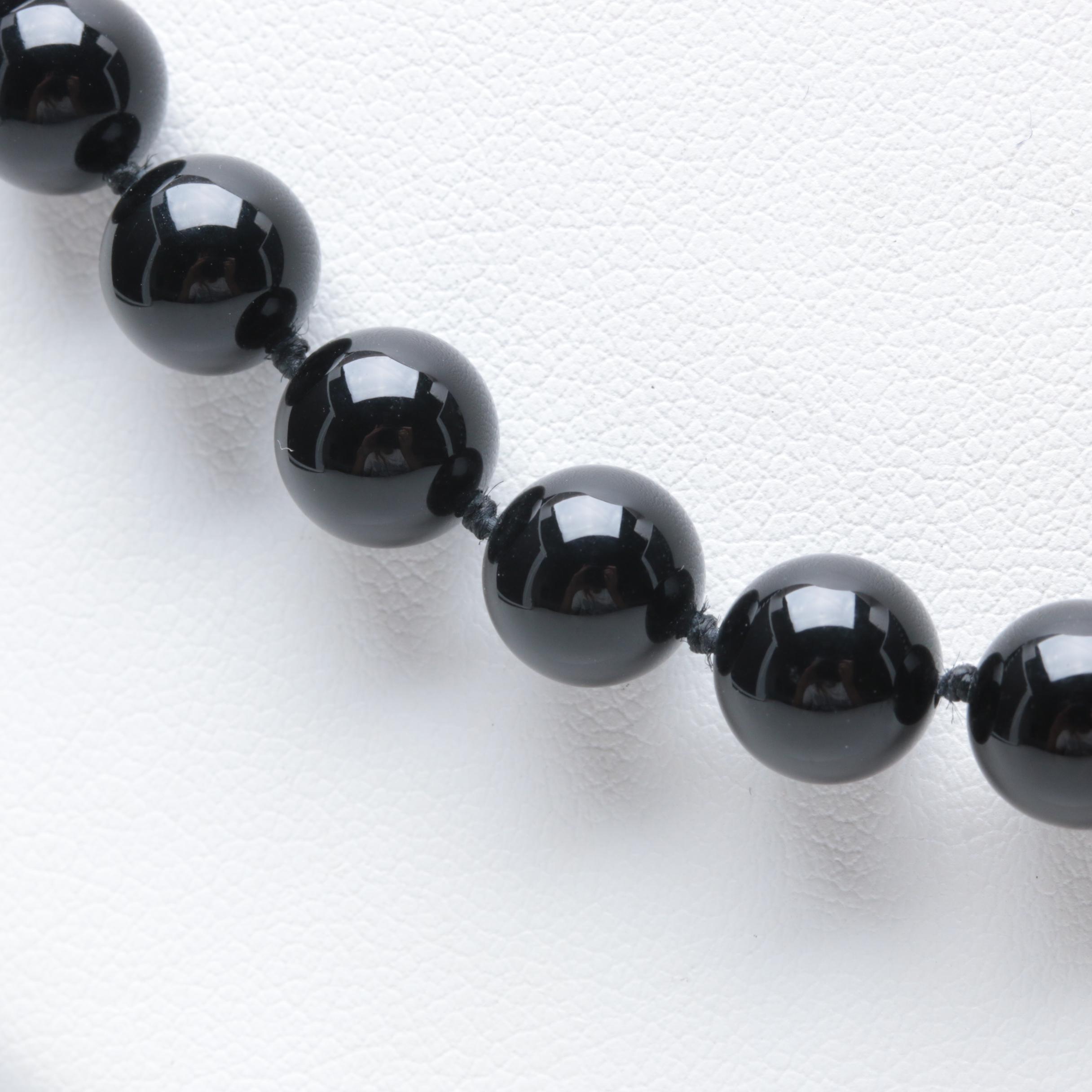 Black Onyx Beaded Necklace