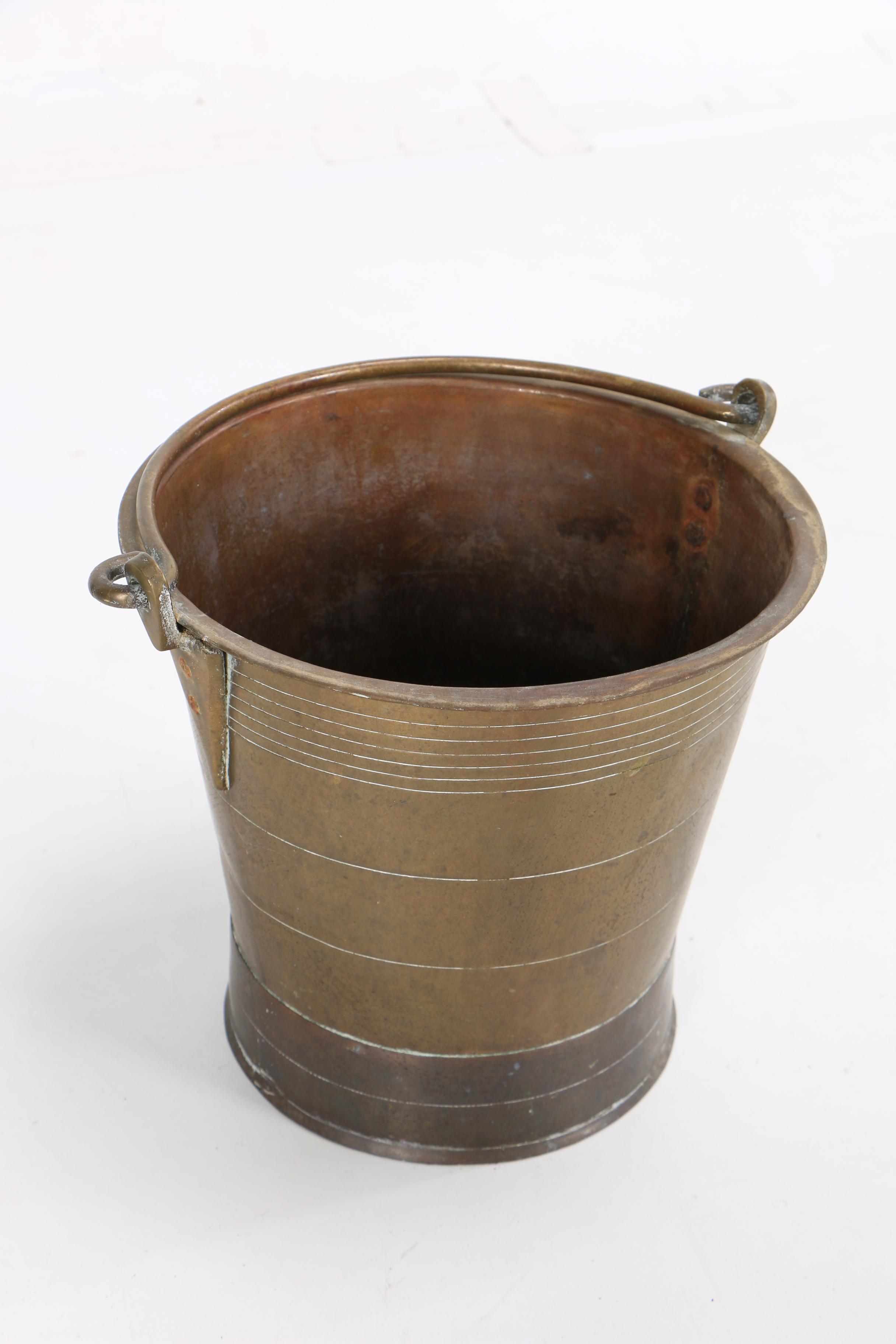 Metal Five-Piece Fireplace Tool Set with Brass Coal Bucket