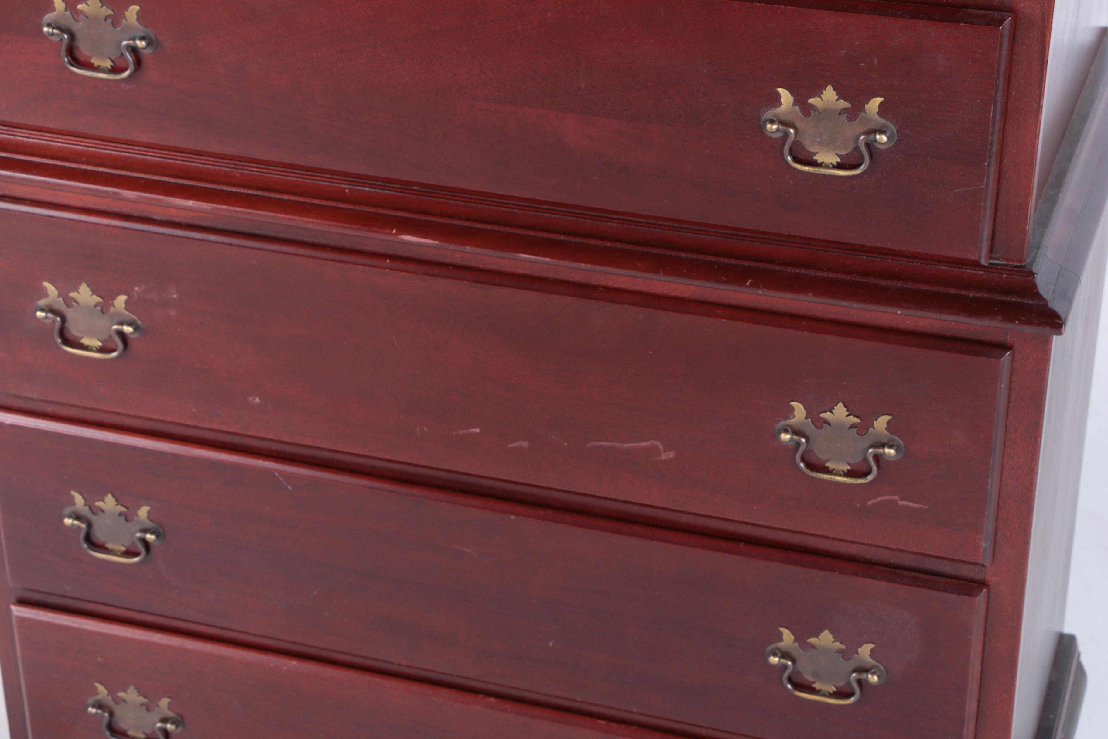 Vintage Chippendale Style Mahogany Chest on Chest by Hungerford