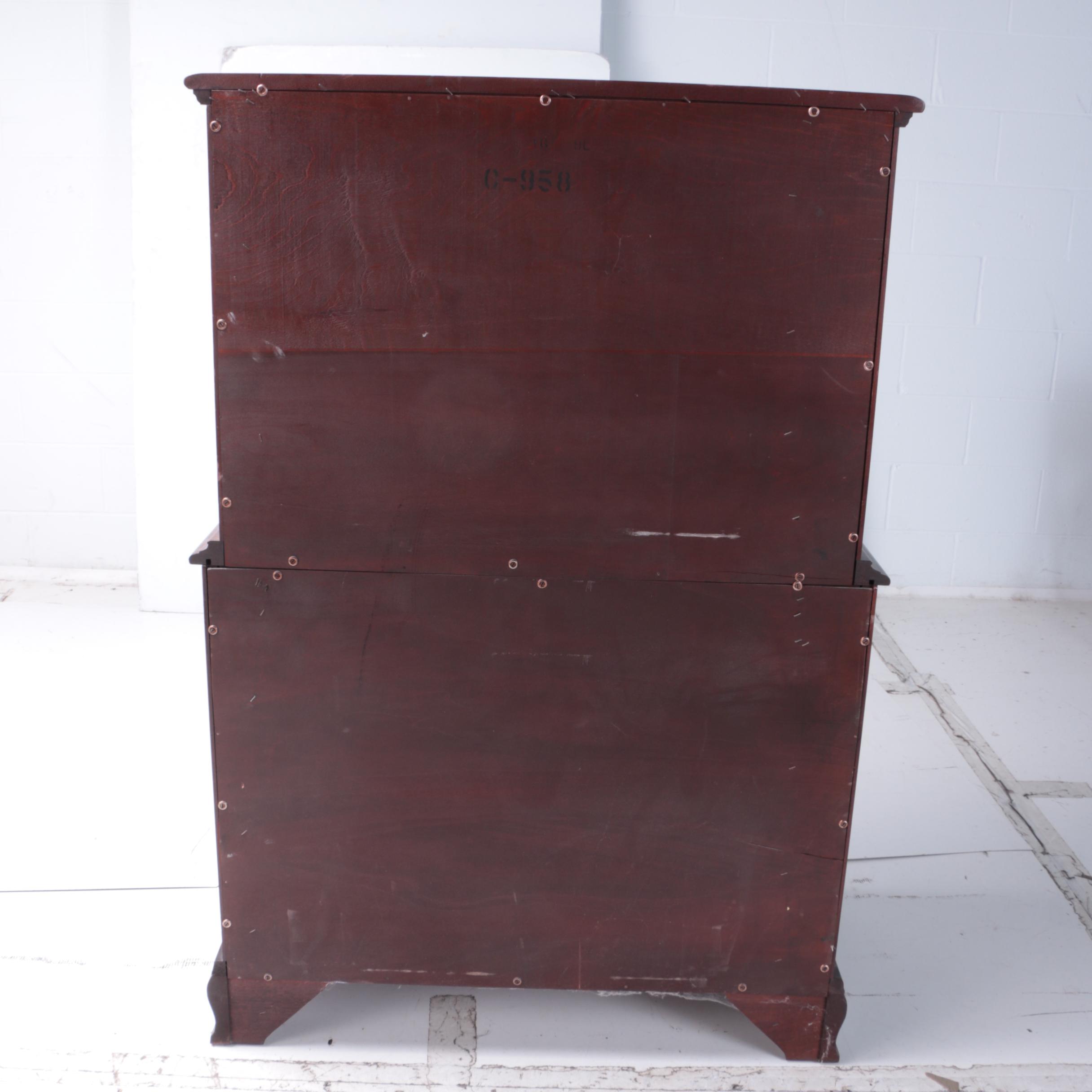 Vintage Chippendale Style Mahogany Chest on Chest by Hungerford