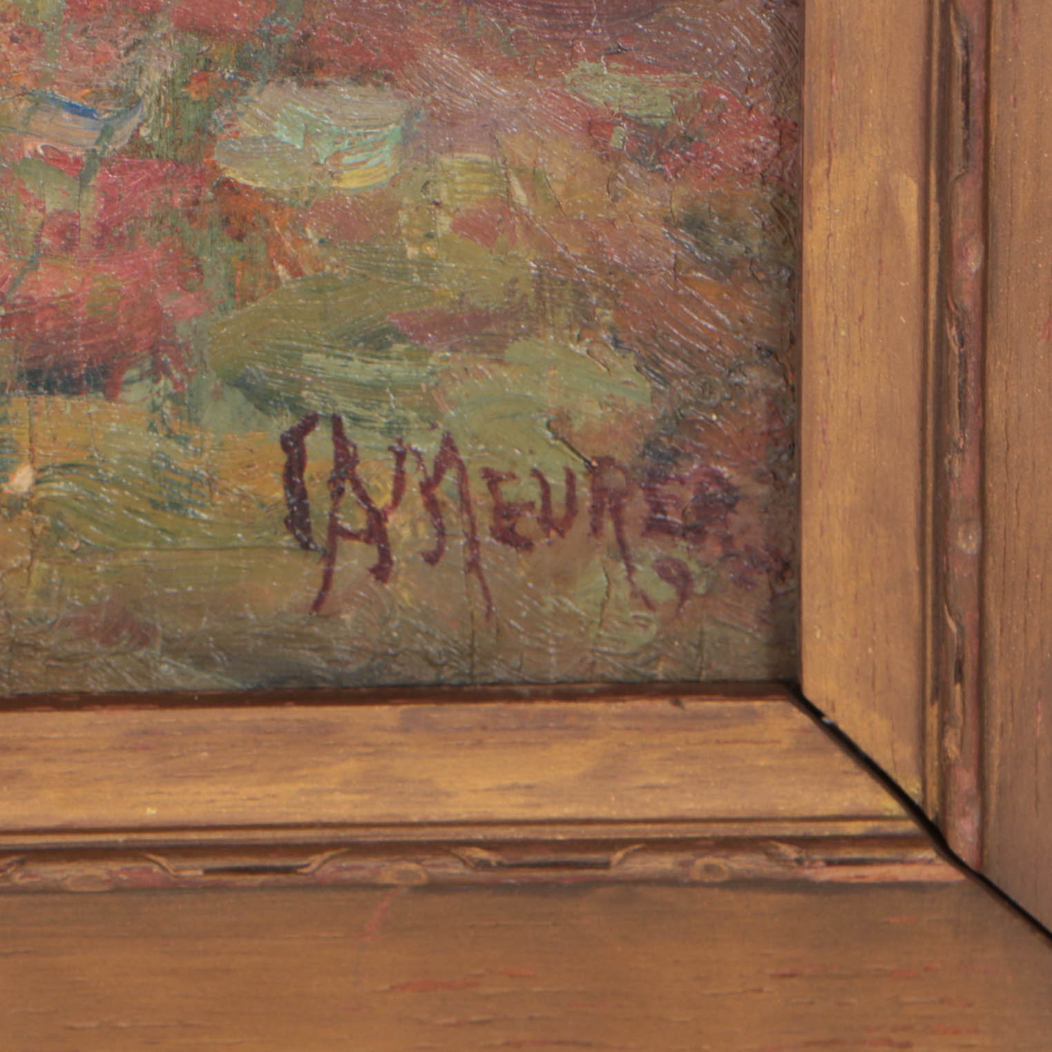 Charles Meurer Early 20th Century Impressionist Landscape Oil Painting