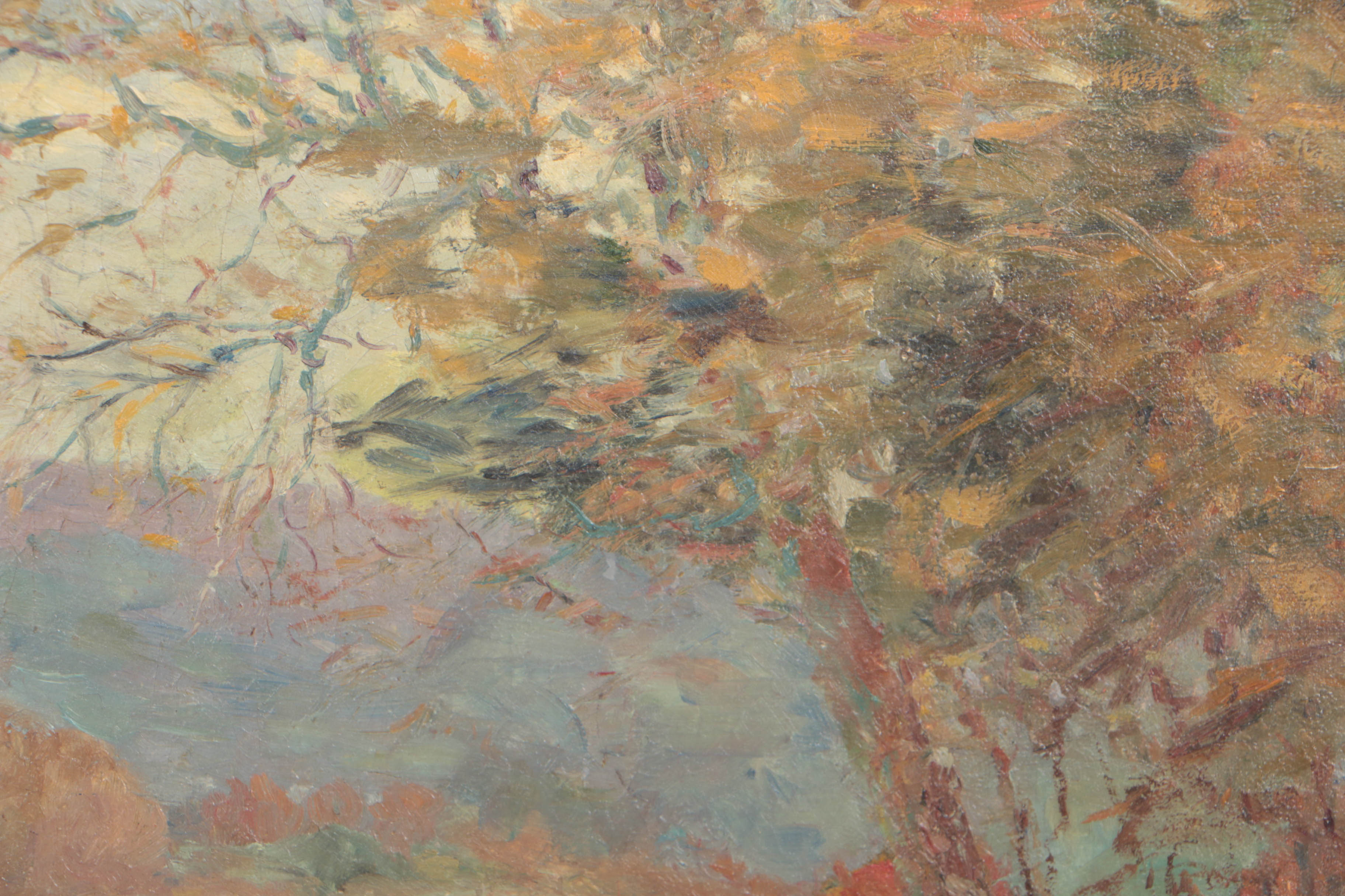 Charles Meurer Early 20th Century Impressionist Landscape Oil Painting