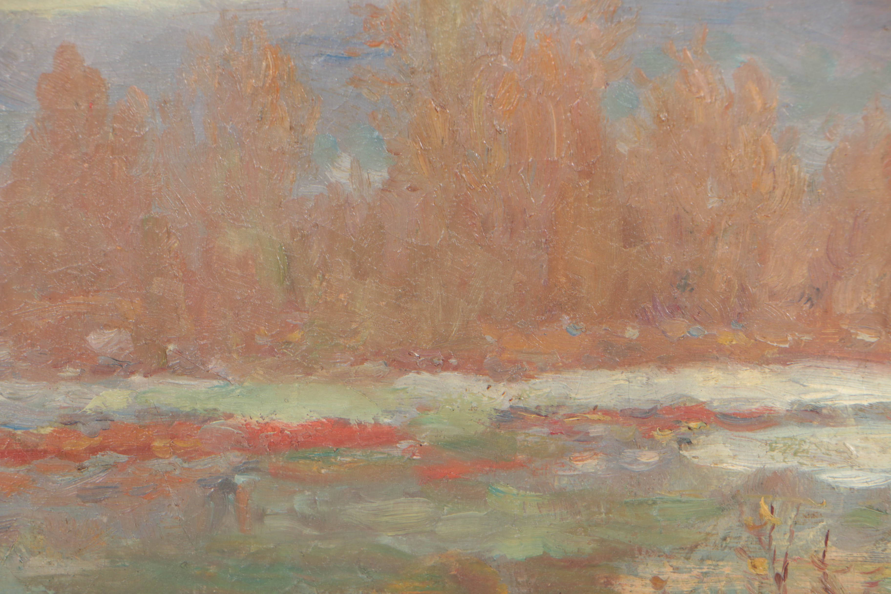 Charles Meurer Early 20th Century Impressionist Landscape Oil Painting