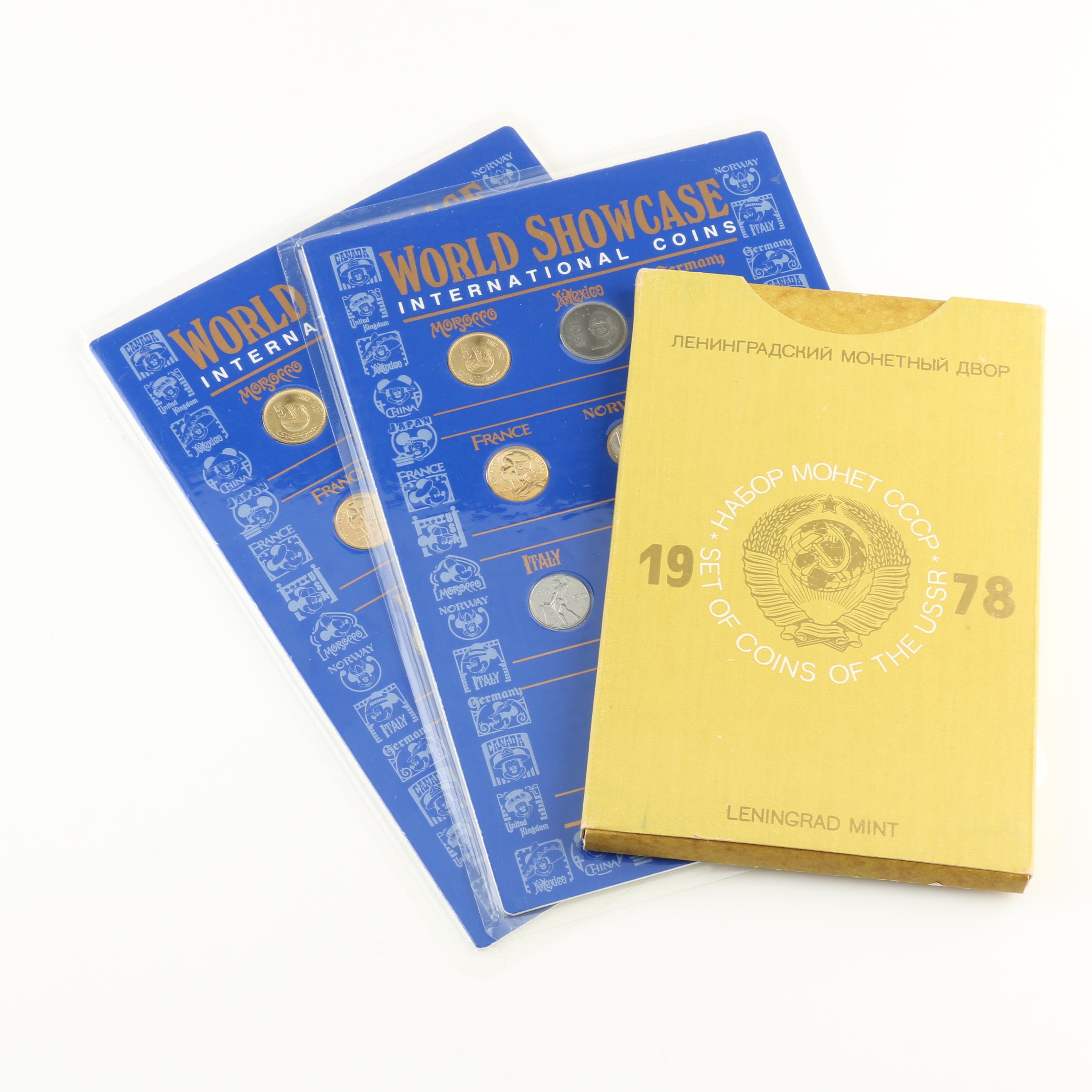 1978 Soviet Union Proof Set and Two World Coin Sets
