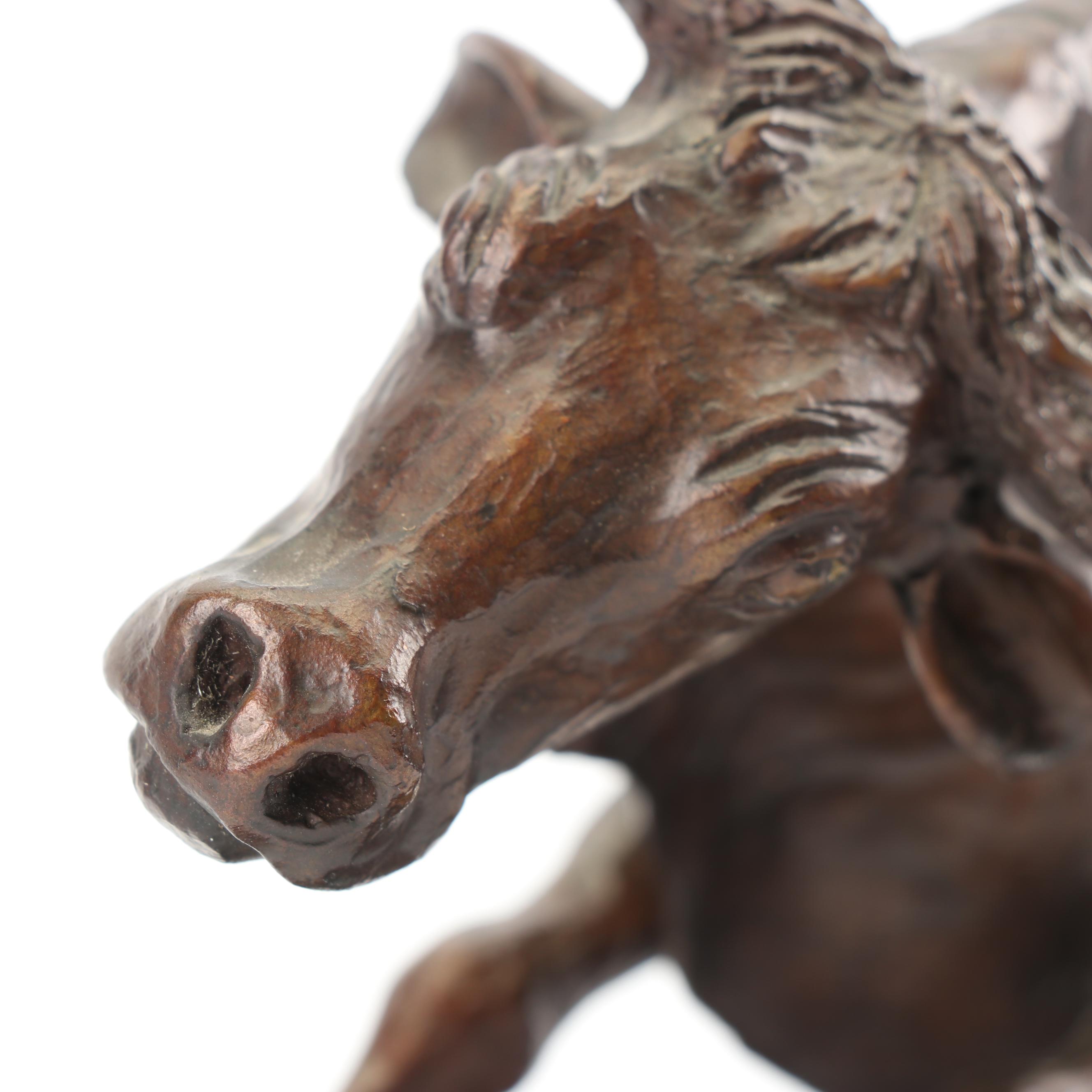 Sid Burns Bronze Sculpture "Headin Out"