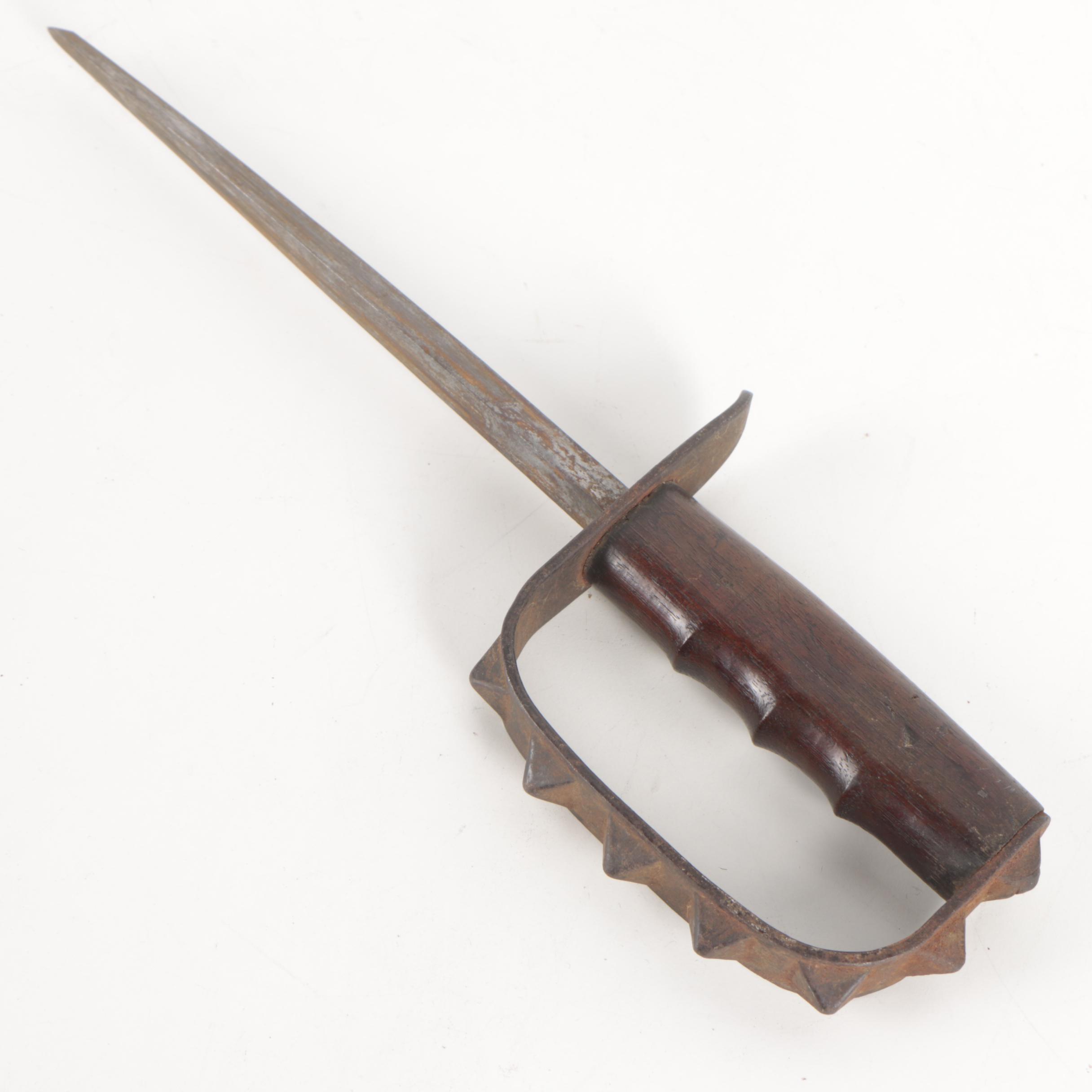 WWI Era U.S. L.F. & C. M1917 Triangular Blade Trench Knife and Scabbard