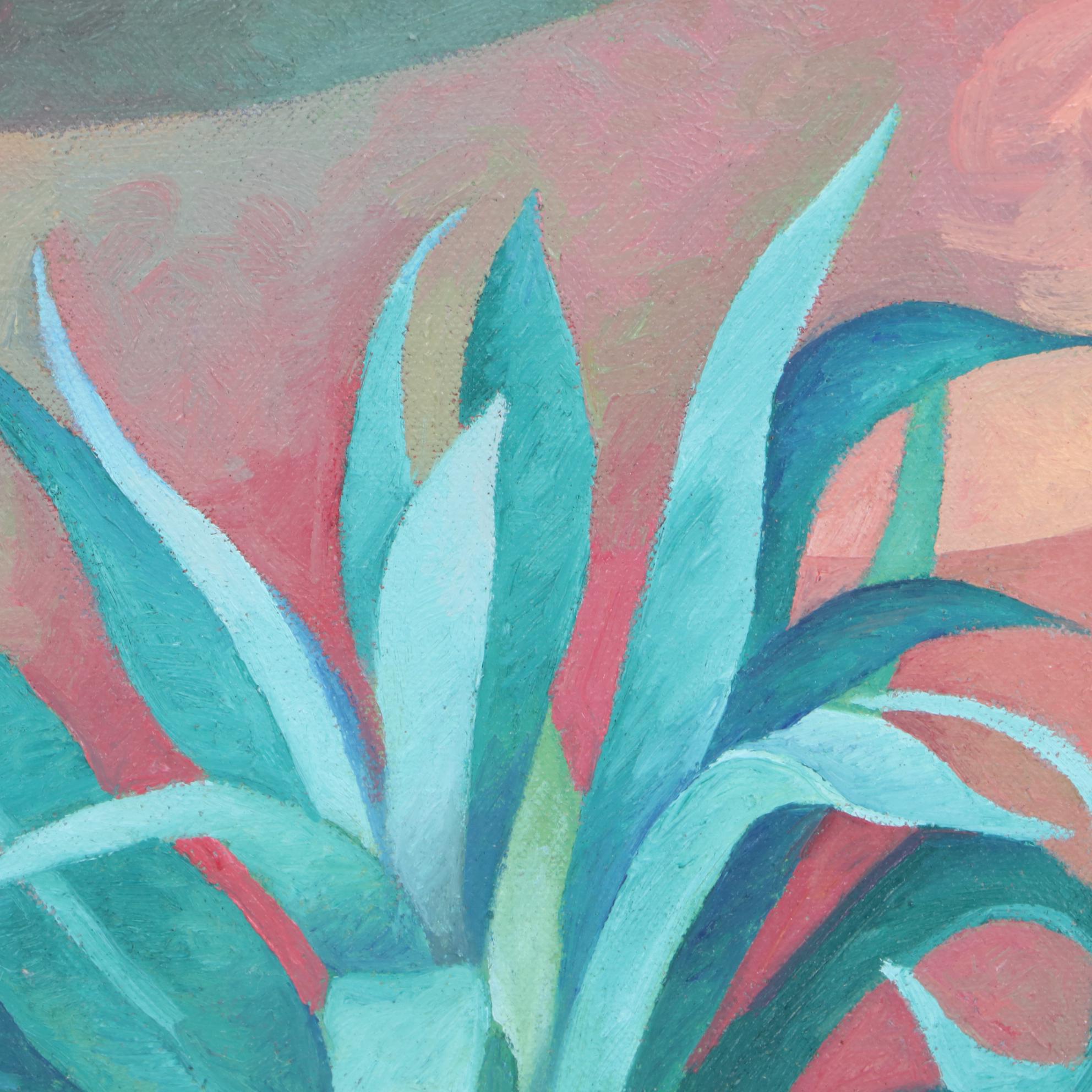 Gail Marcus-Orlen Contemporary Surrealist Oil Painting "Small Mystery Room"