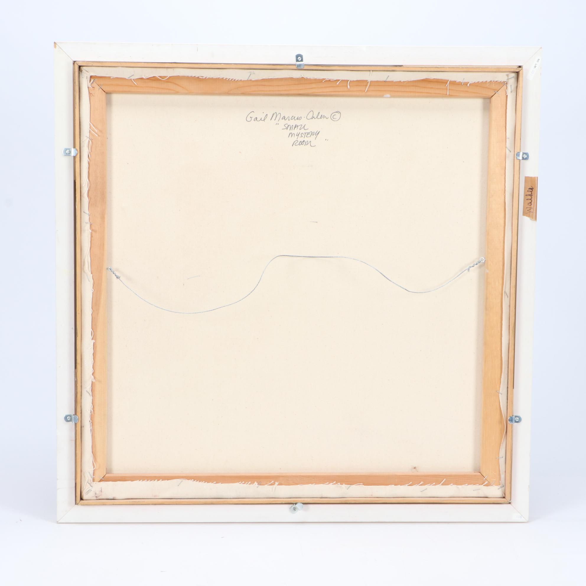 Gail Marcus-Orlen Contemporary Surrealist Oil Painting "Small Mystery Room"