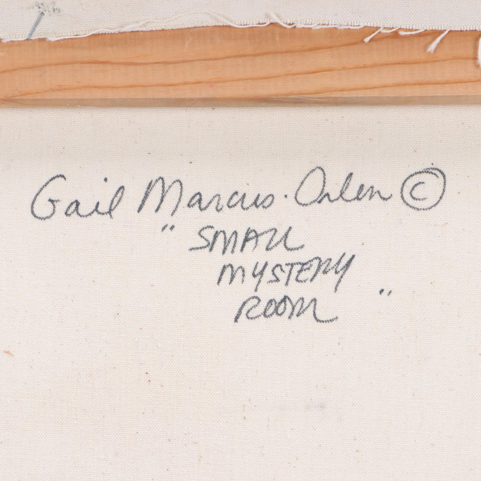 Gail Marcus-Orlen Contemporary Surrealist Oil Painting "Small Mystery Room"