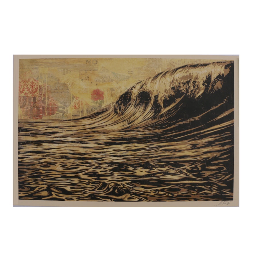 Shepard Fairey 2018 Offset Print "Dark Wave"