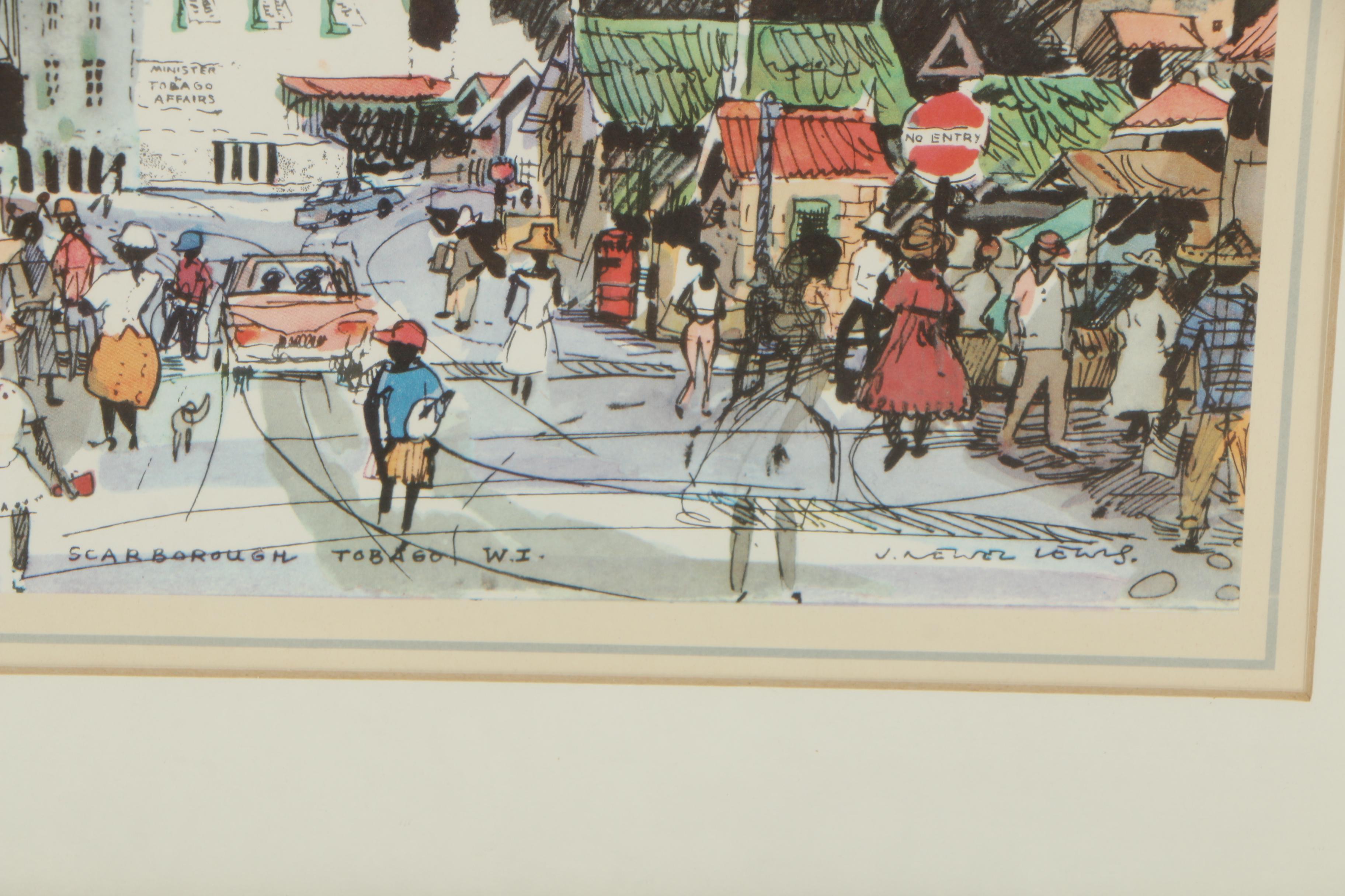 Offset Lithographs after John Newel Lewis of Trinidad and Tobago