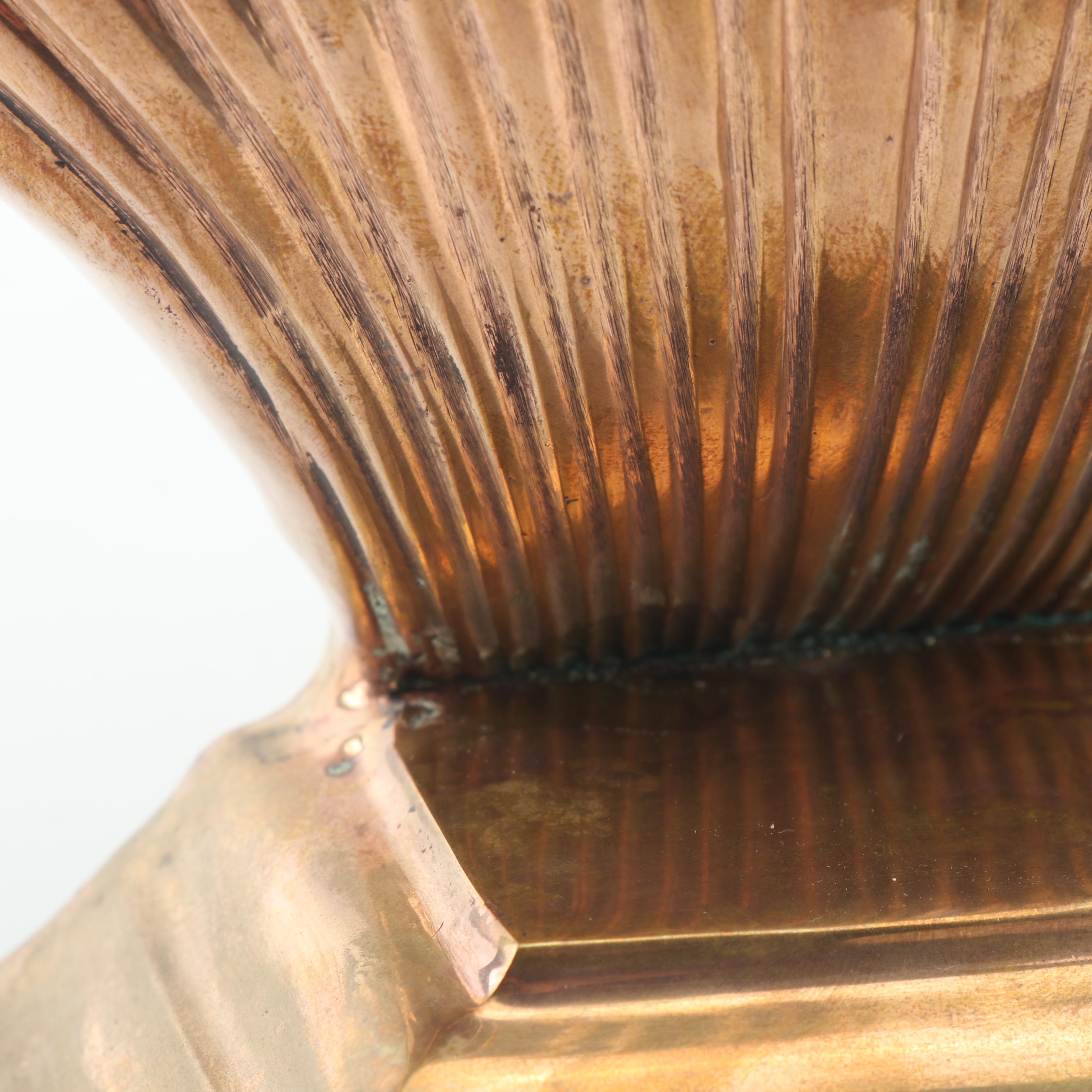 Vintage Brass Seashell Bookends