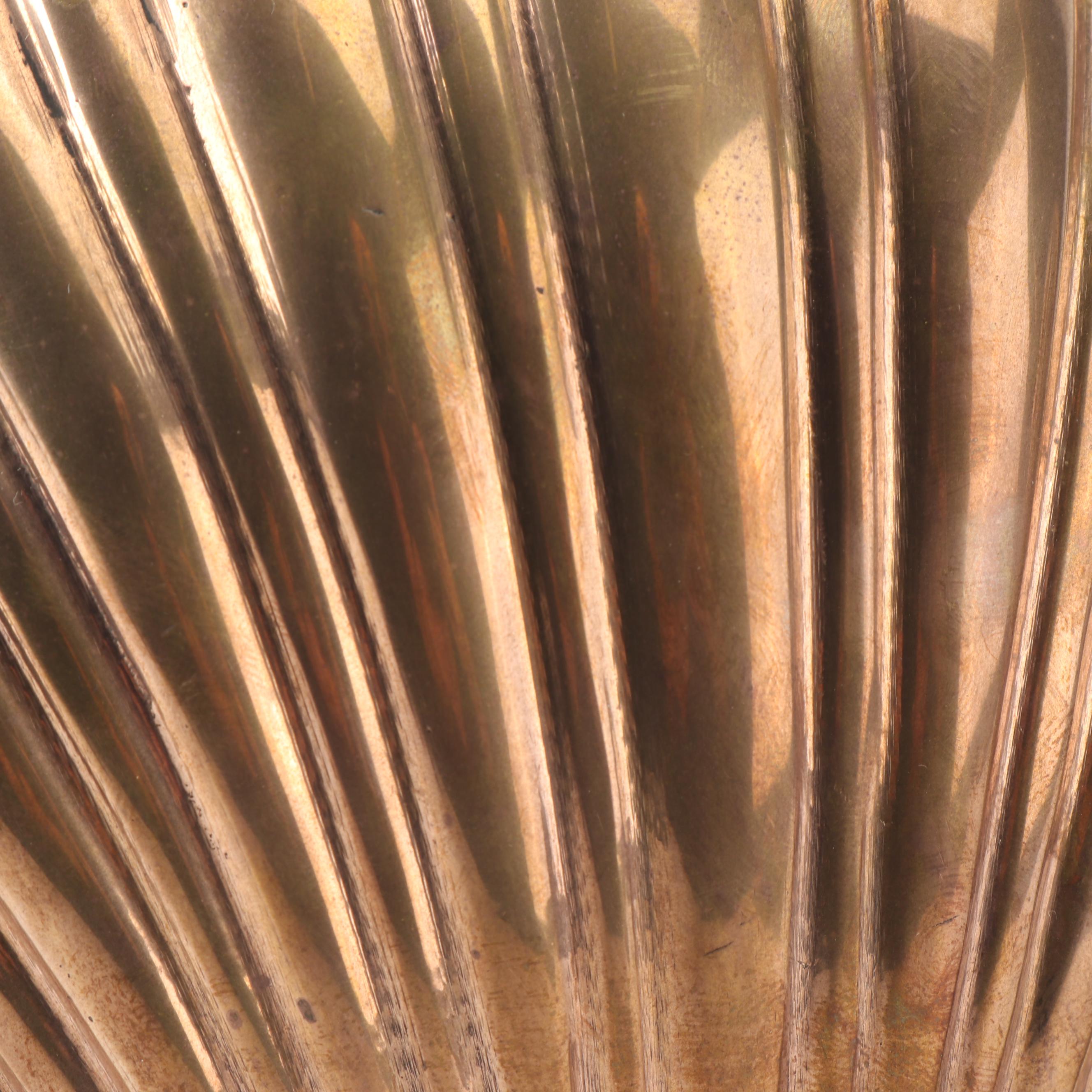 Vintage Brass Seashell Bookends