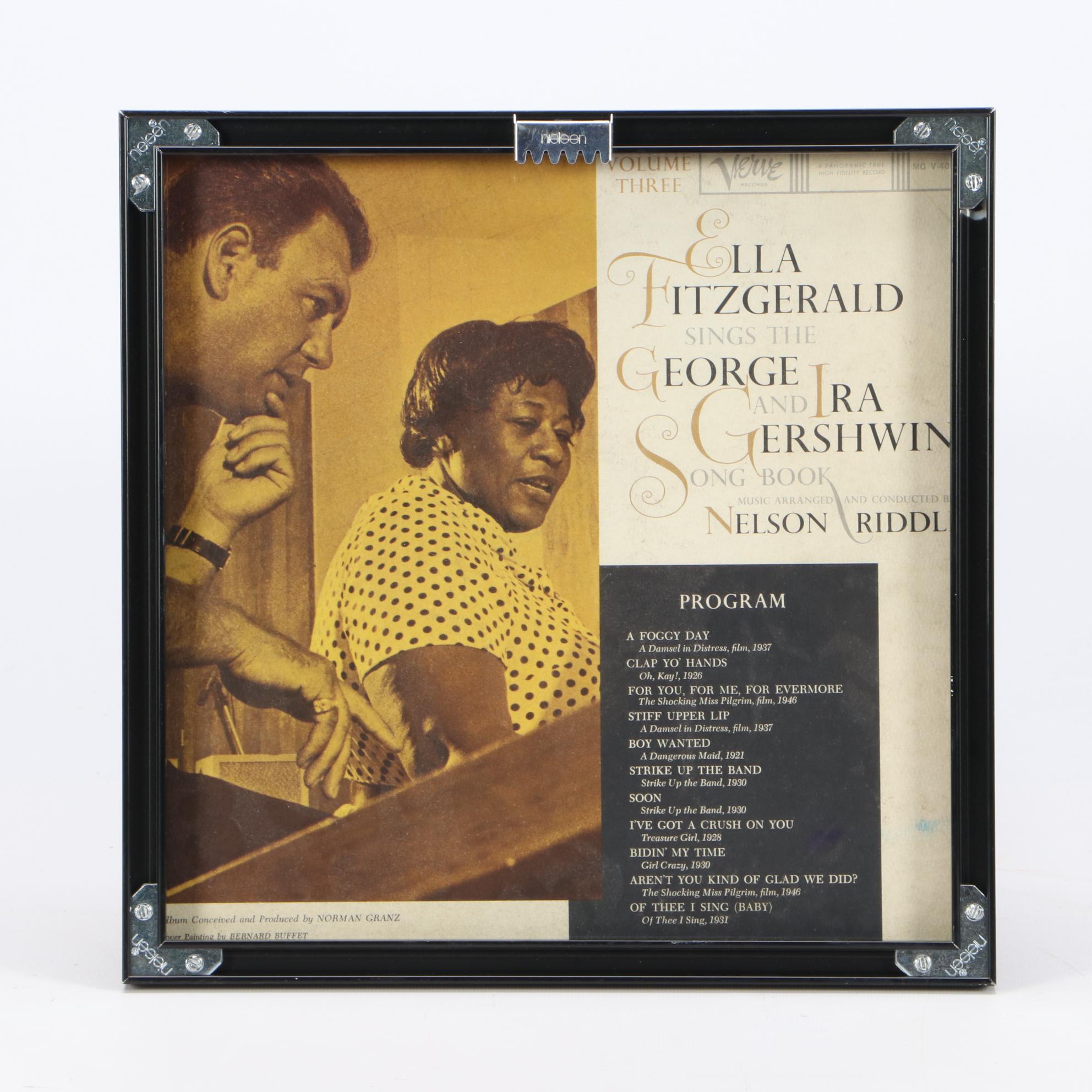 Framed Ella Fitzgerald Album Cover Featuring Artwork by Bernard Buffet