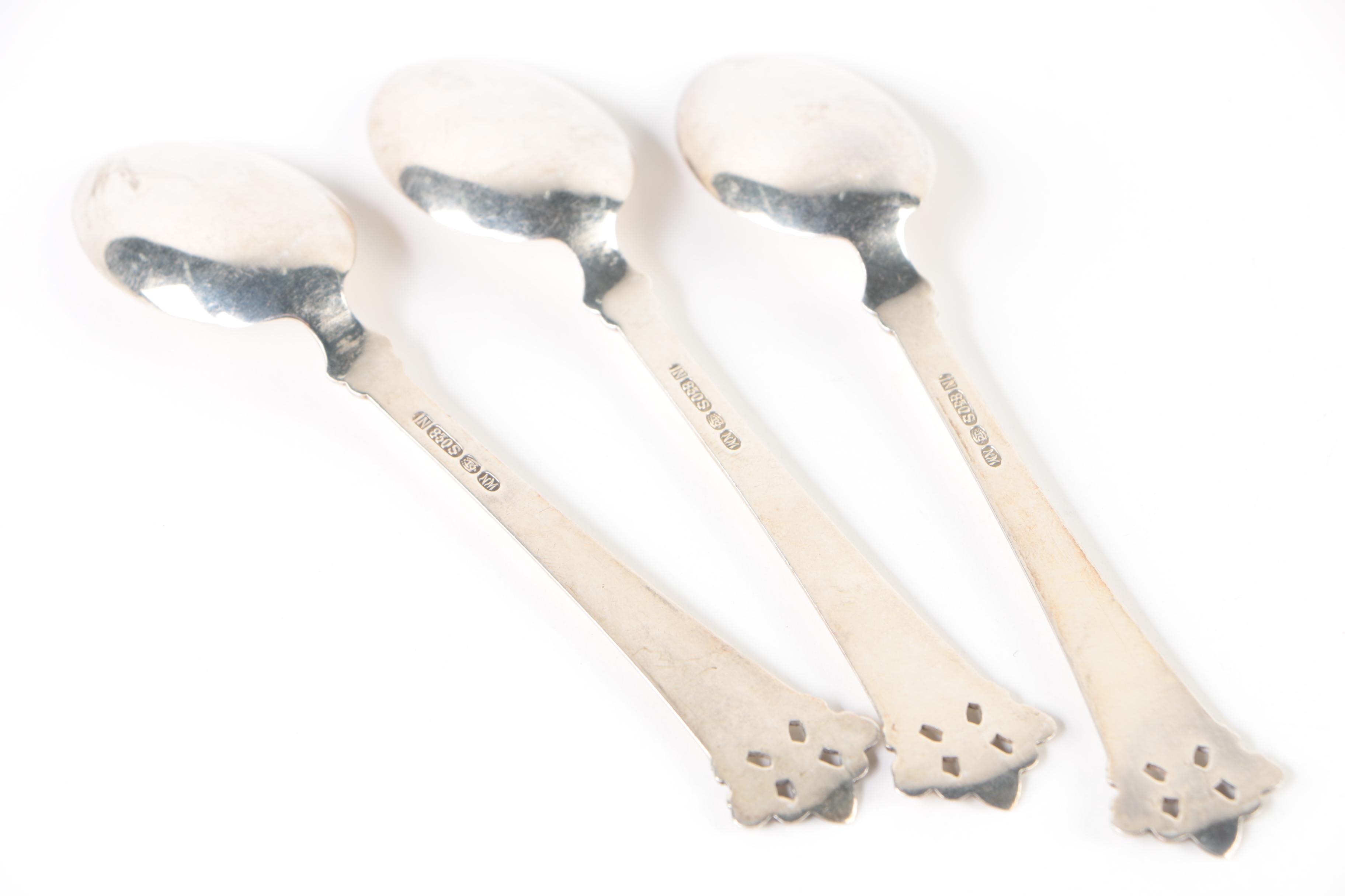 Magnus Aase 830 Silver Spoons with Sterling Demitasse and Souvenir Spoons