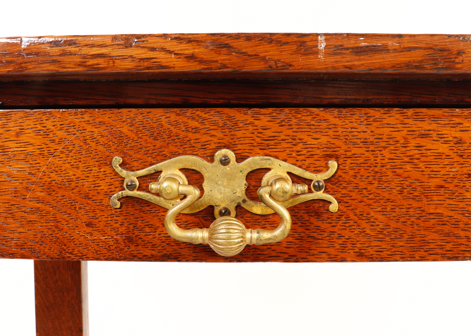 Early 20th Century Tiger Oak Library Table