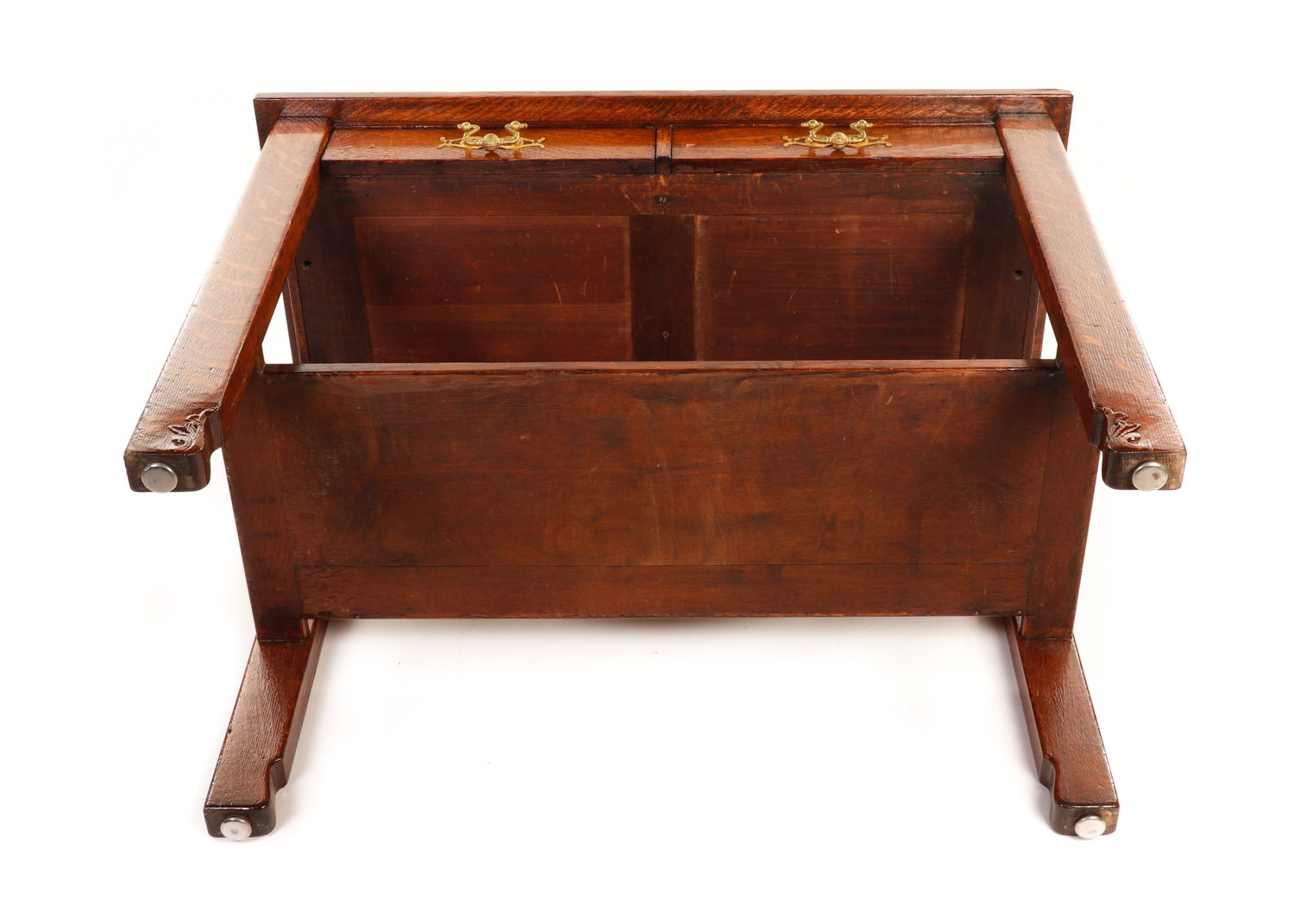 Early 20th Century Tiger Oak Library Table