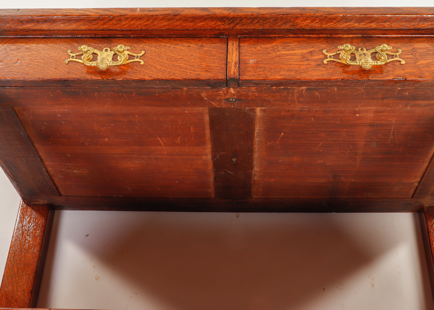 Early 20th Century Tiger Oak Library Table