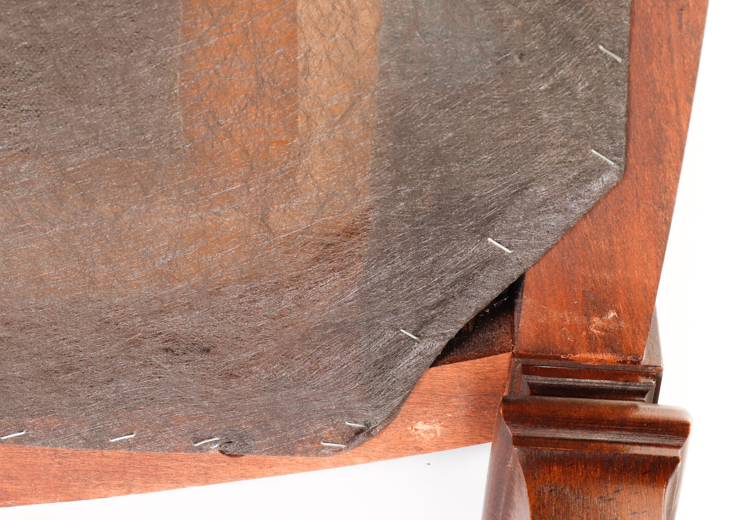 Mid-Century Blue Upholstered and Cane Panel Armchair by D R Kincaid